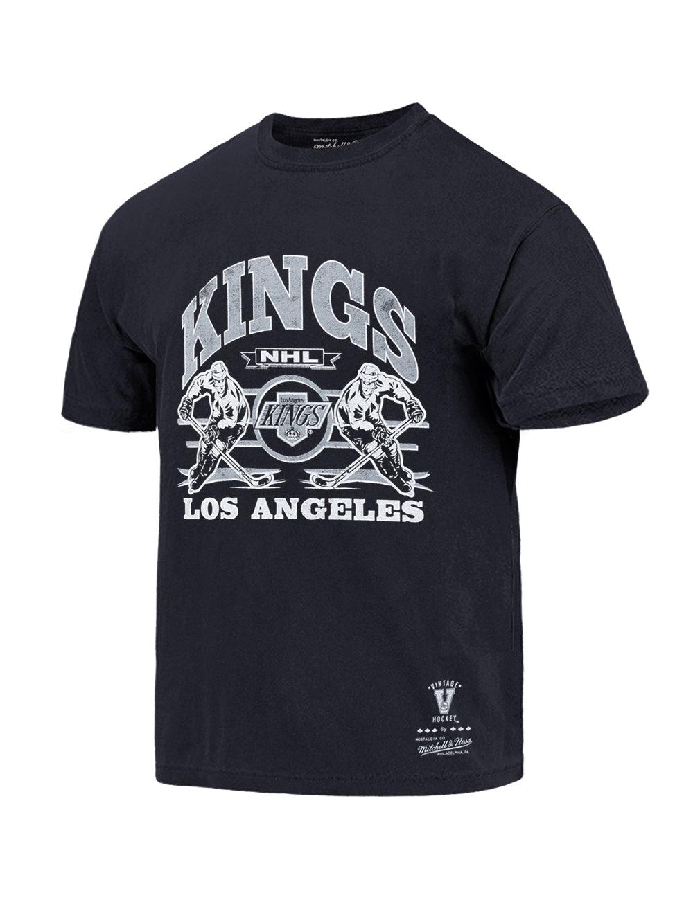 Mitchell And Ness T-Shirts Los Angeles Kings Mitchell & Ness NHL Blast Vintage T-Shirt - Faded Black