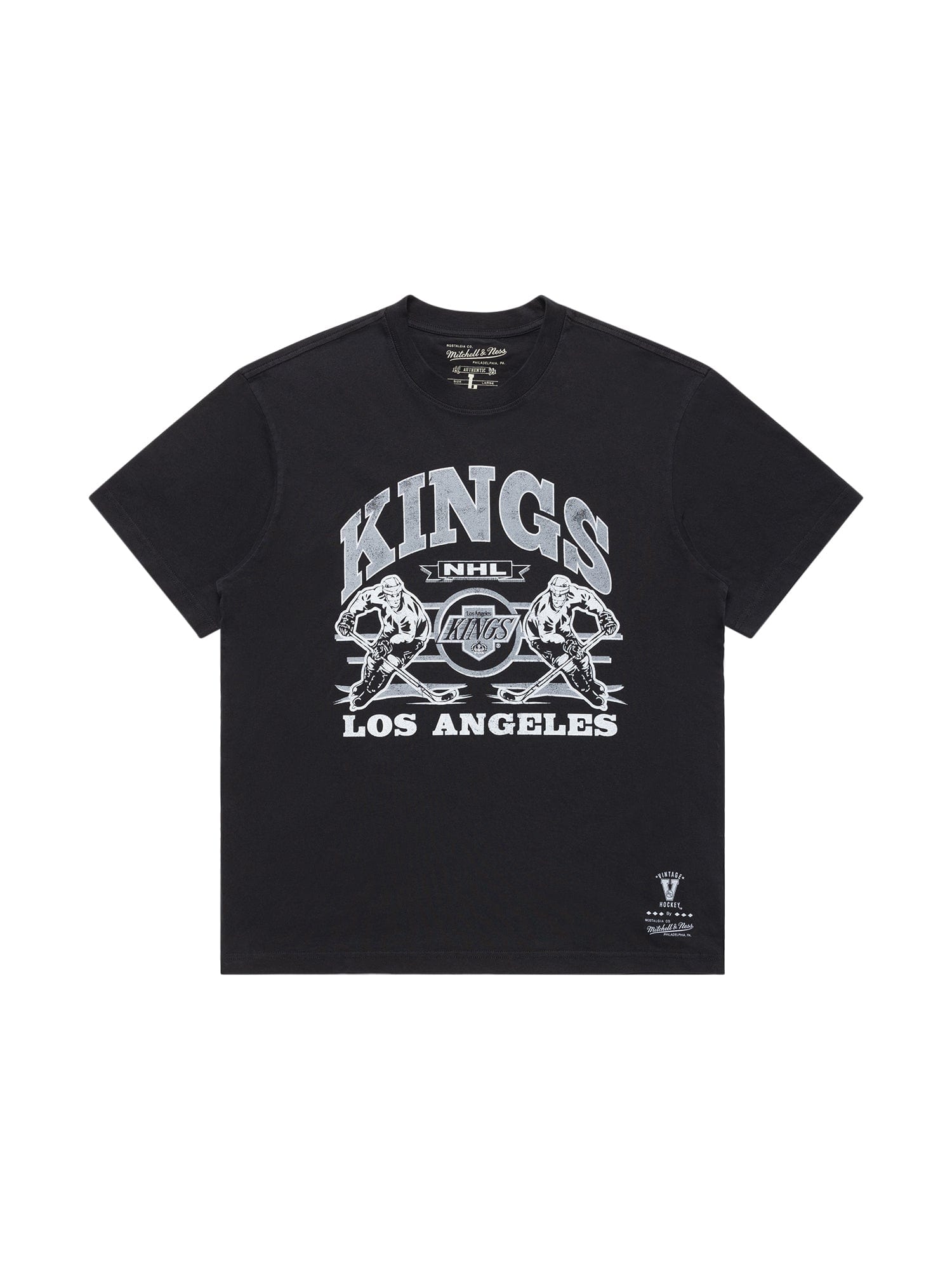 Mitchell And Ness T-Shirts Los Angeles Kings Mitchell & Ness NHL Blast Vintage T-Shirt - Faded Black