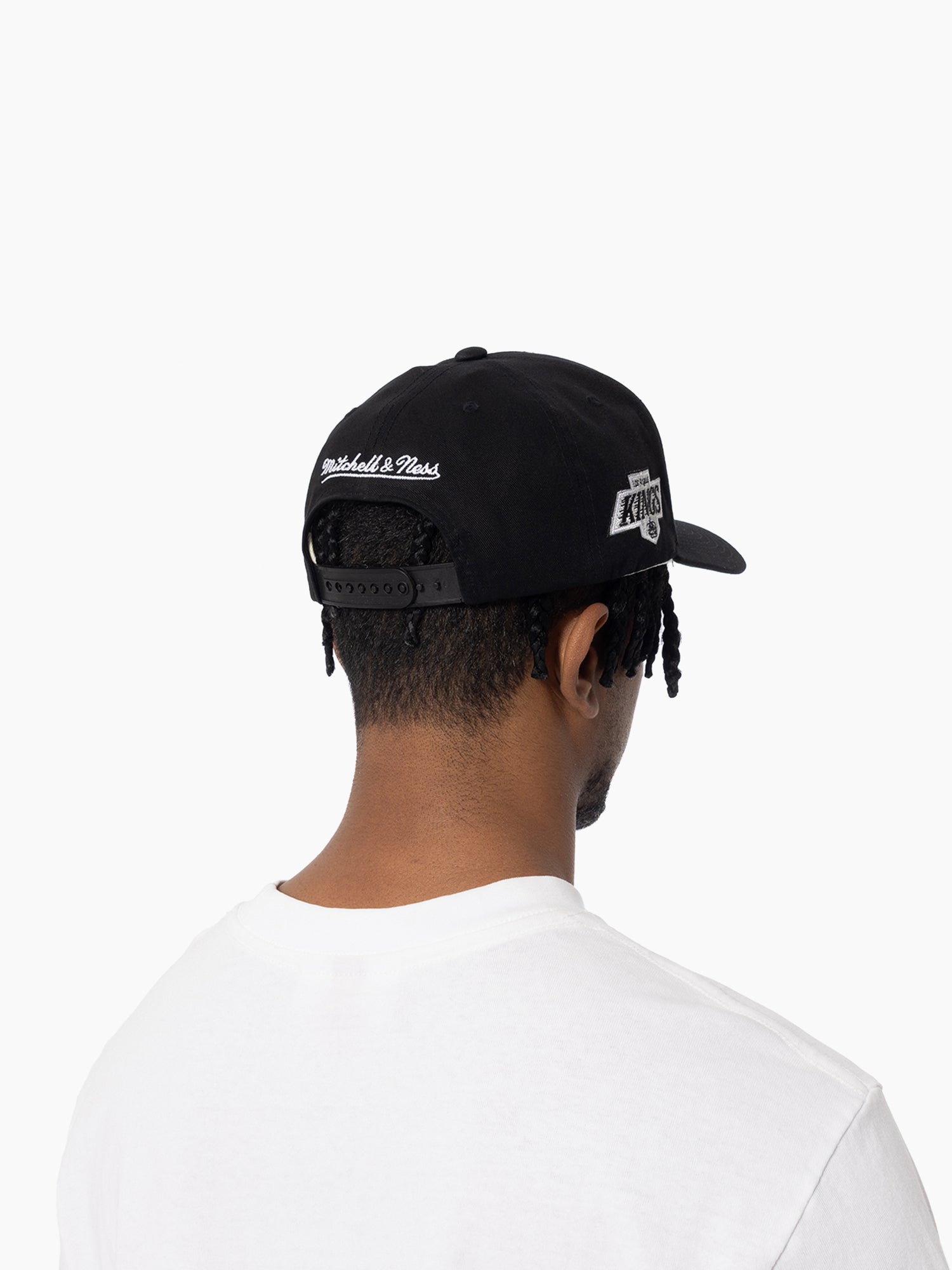 Mitchell And Ness Caps Los Angeles Kings Mitchell & Ness NHL Script Pro Pinch Snapback Hat - Black