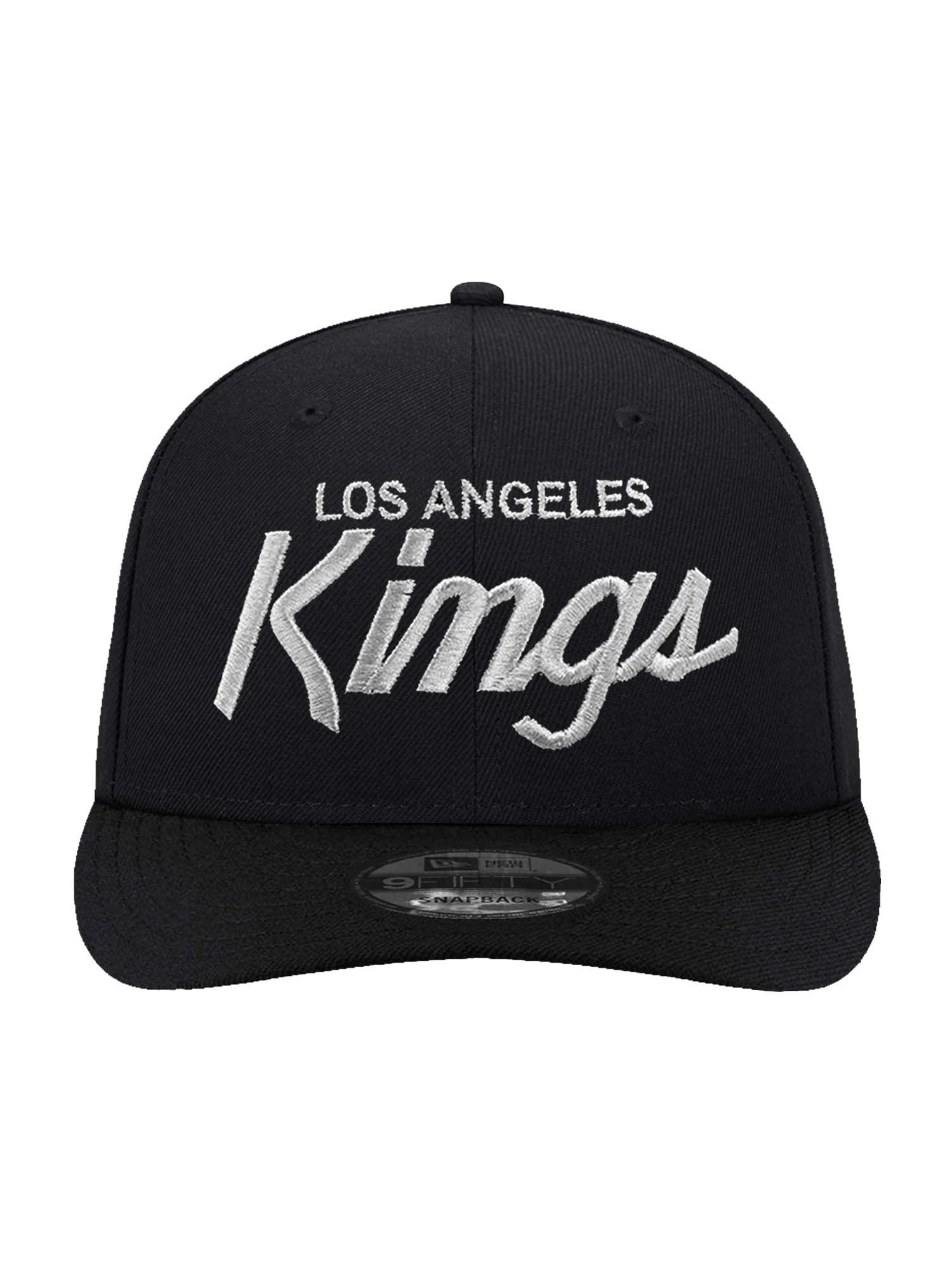 New Era Caps OSFA Los Angeles Kings New Era NHL Script Pre-Curved 9FIFTY Snapback Hat - Black