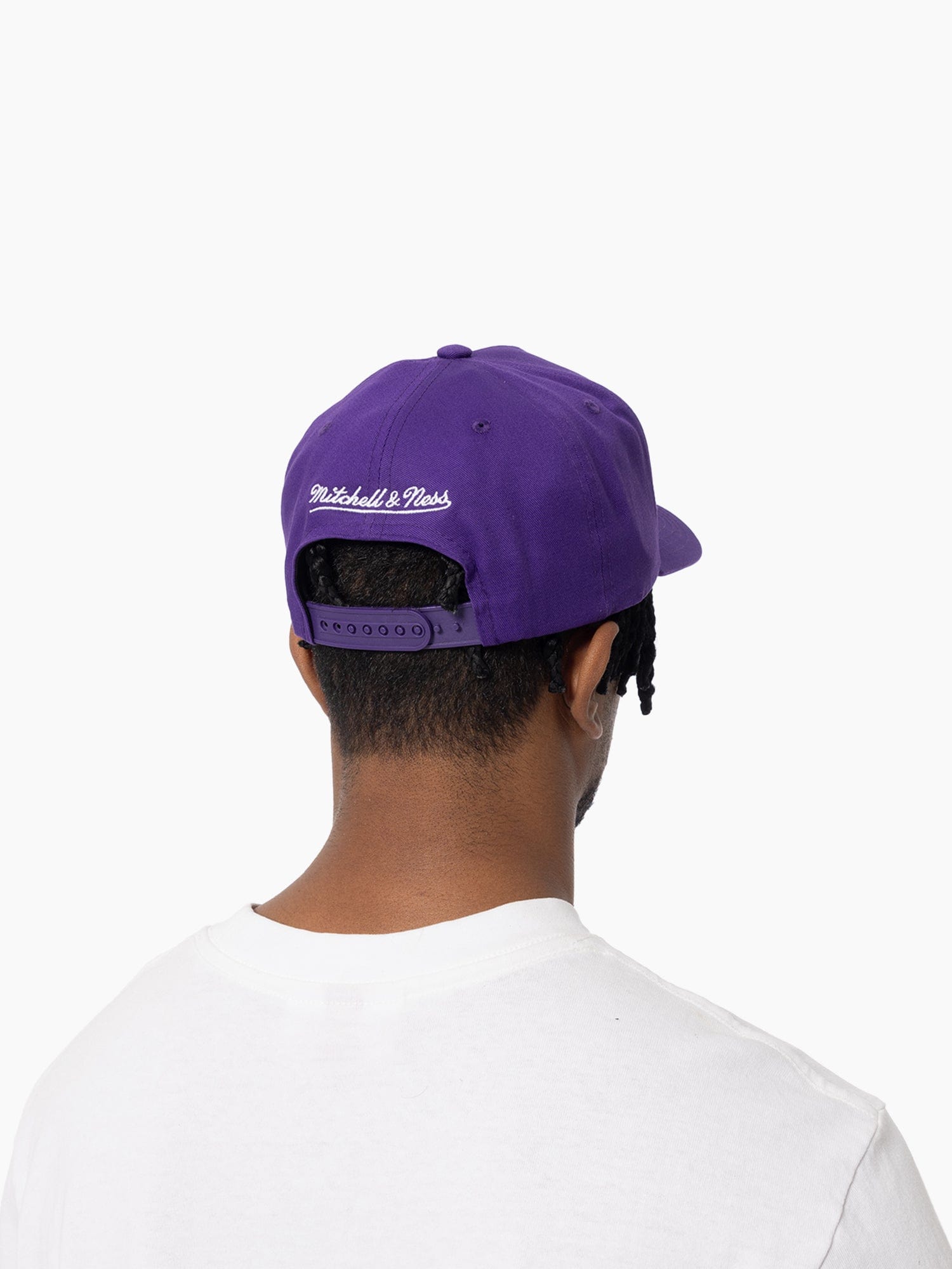 Mitchell And Ness Caps Los Angeles Lakers Mitchell & Ness NBA HWC Pro Pinch Snapback Hat - Purple
