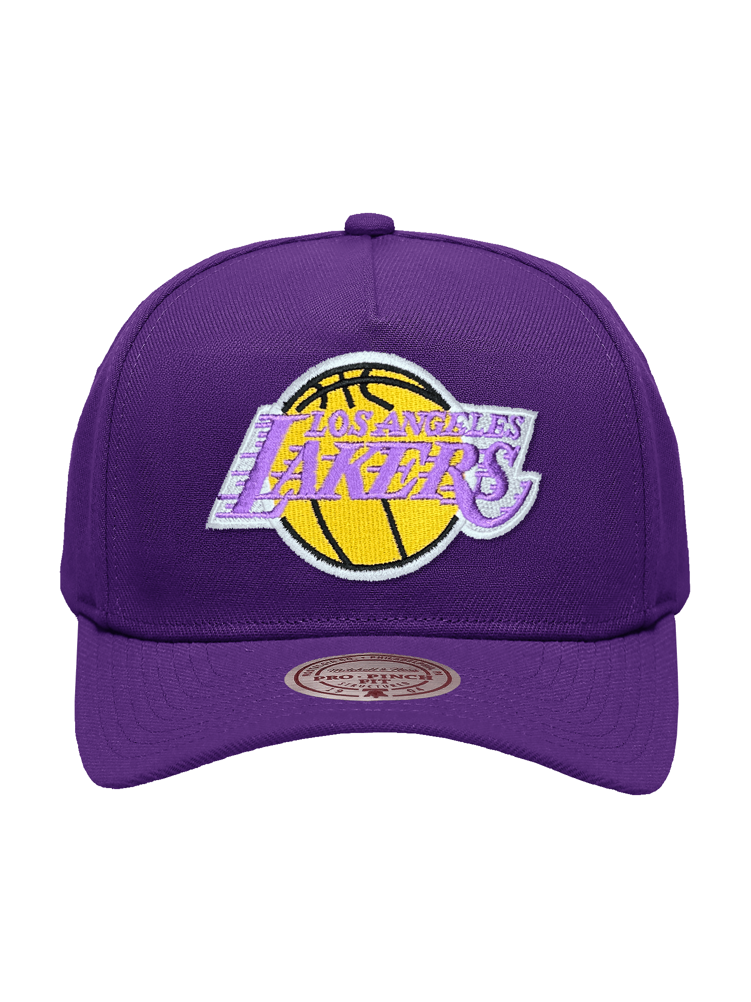 Mitchell And Ness Caps Los Angeles Lakers Mitchell & Ness NBA HWC Pro Pinch Snapback Hat - Purple