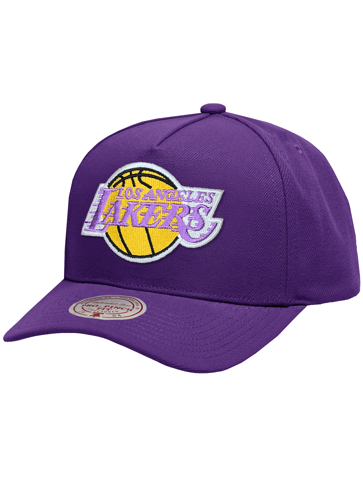 Mitchell And Ness Caps Los Angeles Lakers Mitchell & Ness NBA HWC Pro Pinch Snapback Hat - Purple