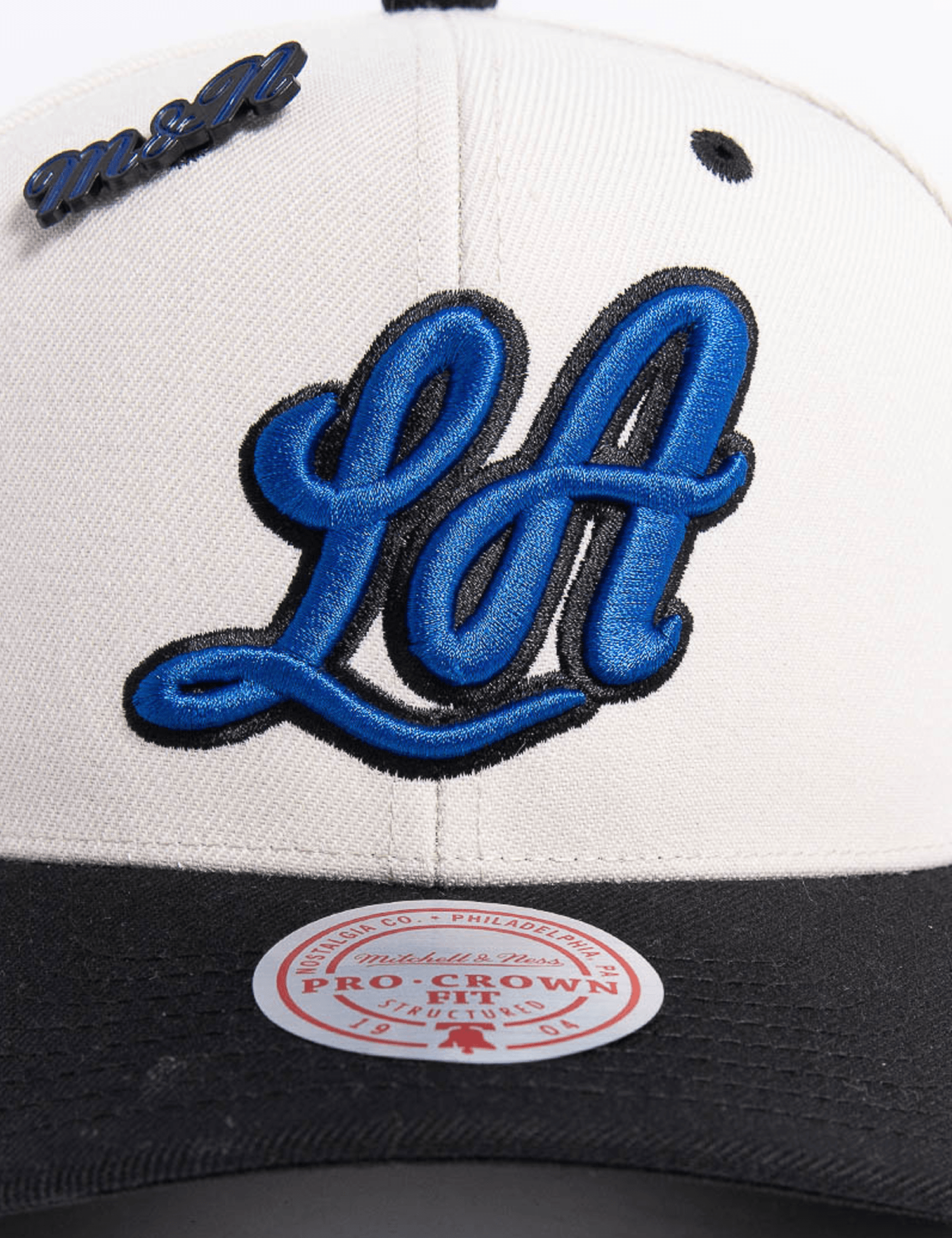 Mitchell And Ness Caps Los Angeles Lakers Mitchell & Ness NBA Launch Pro Crown Snapback Hat - Off White