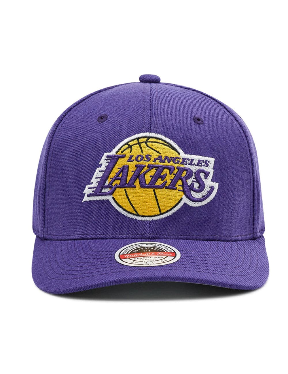 Mitchell And Ness Caps Los Angeles Lakers Mitchell & Ness NBA Team Classic Red Snapback Hat - Purple