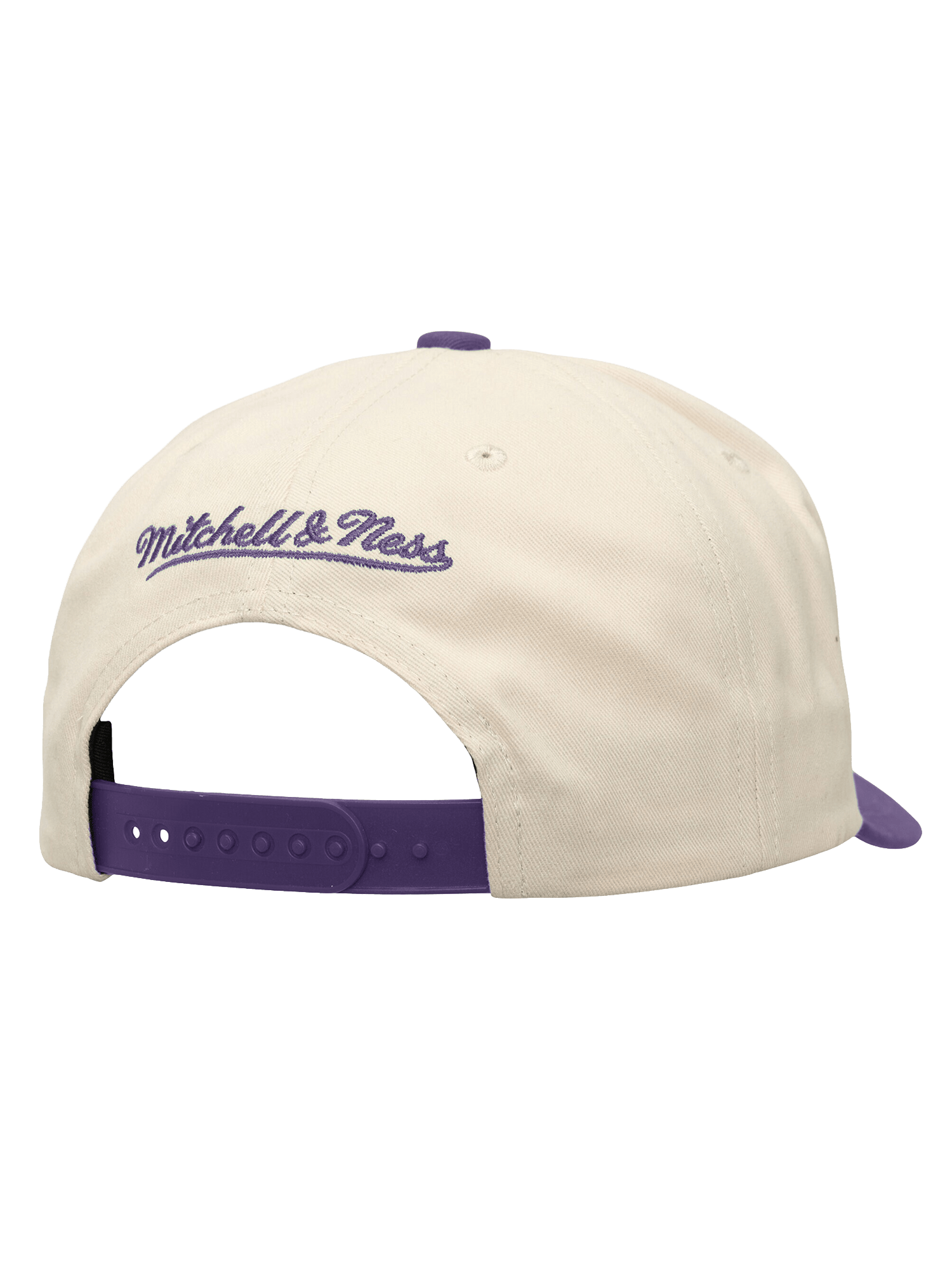 Mitchell And Ness Caps Los Angeles Lakers Mitchell & Ness NBA Tri Logo Pro Pinch Snapback Hat - Off White