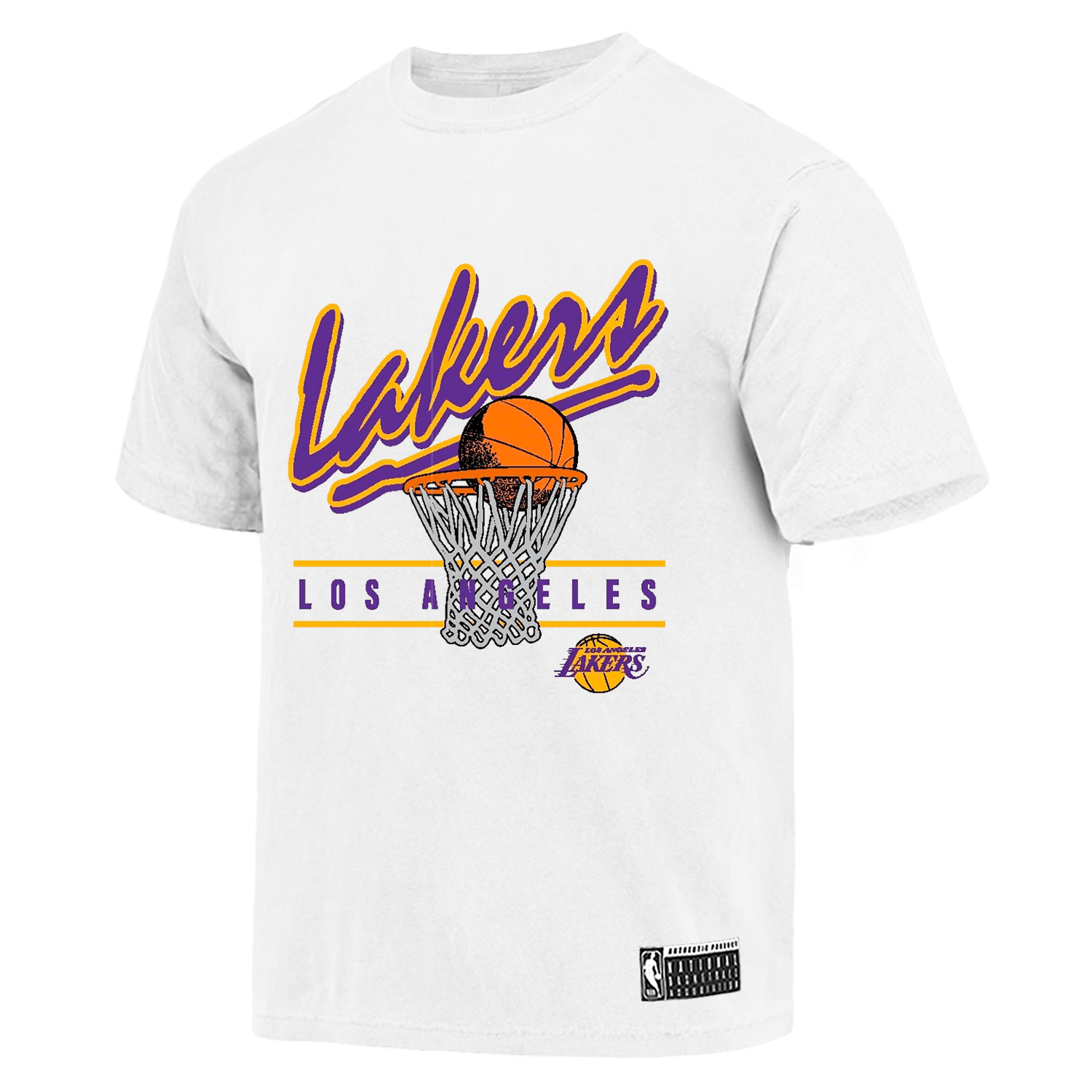 NBA Essentials T-Shirts Los Angeles Lakers NBA Essentials Hamilton Vintage T-Shirt - Vintage White