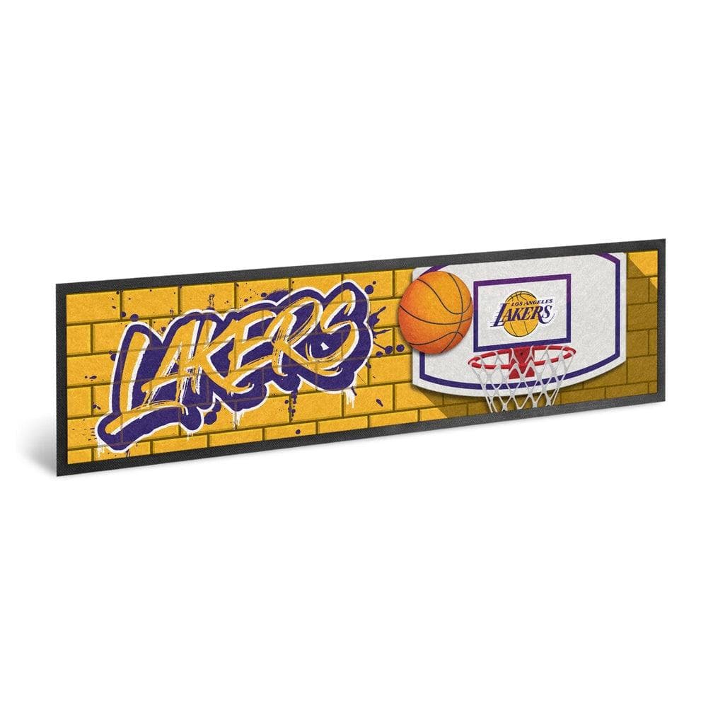 NBA Branded Accessories Los Angeles Lakers NBA Graffiti Bar Runner Mat