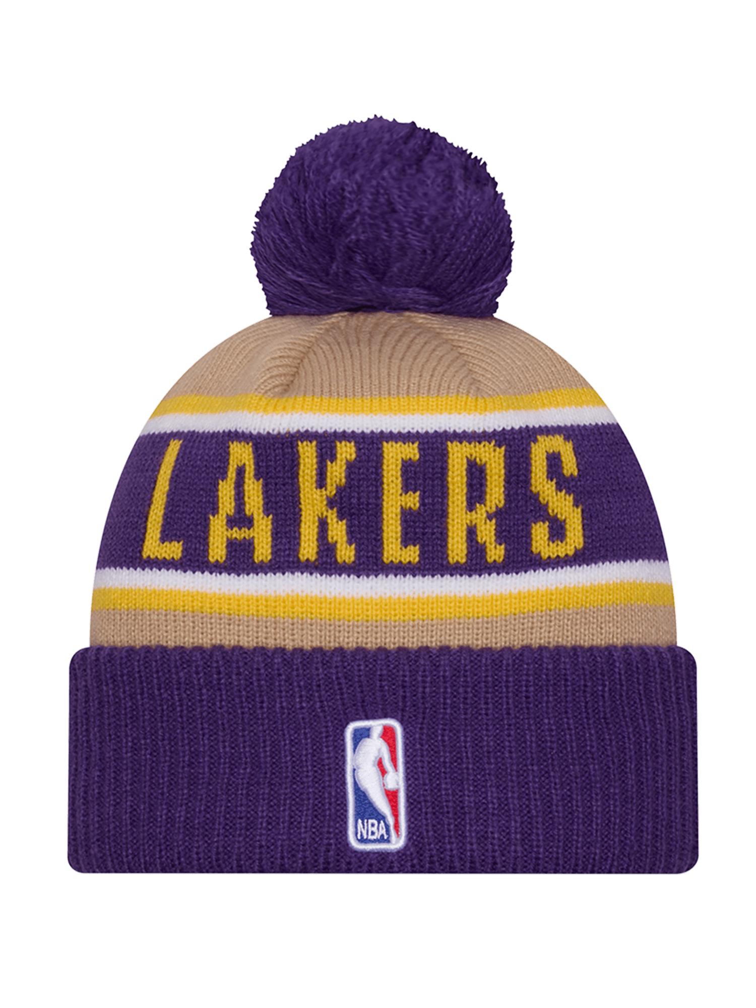 New Era Beanies Los Angeles Lakers New Era NBA 24 Draft Knit Beanie - Tan
