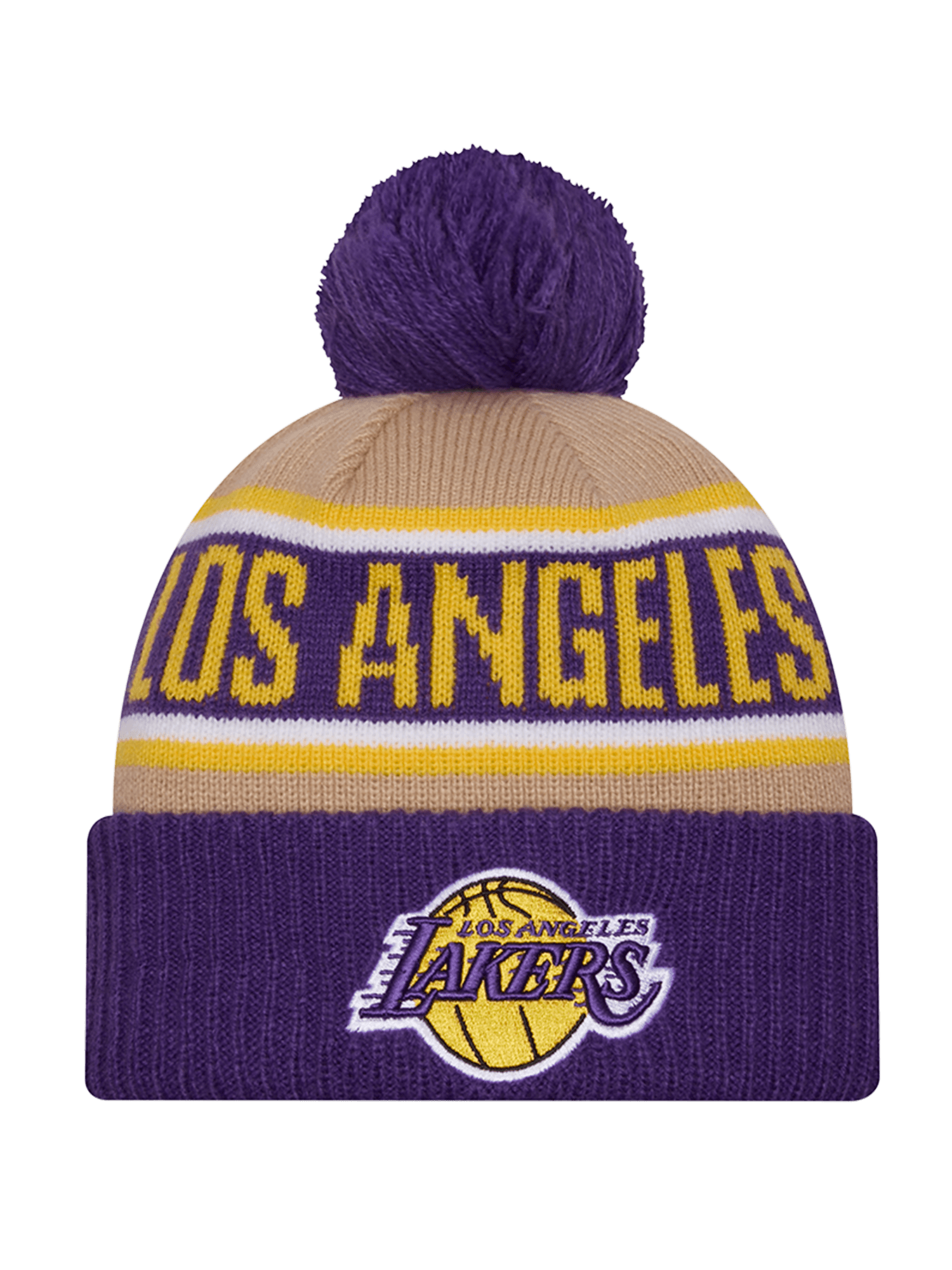 New Era Beanies Los Angeles Lakers New Era NBA 24 Draft Knit Beanie - Tan