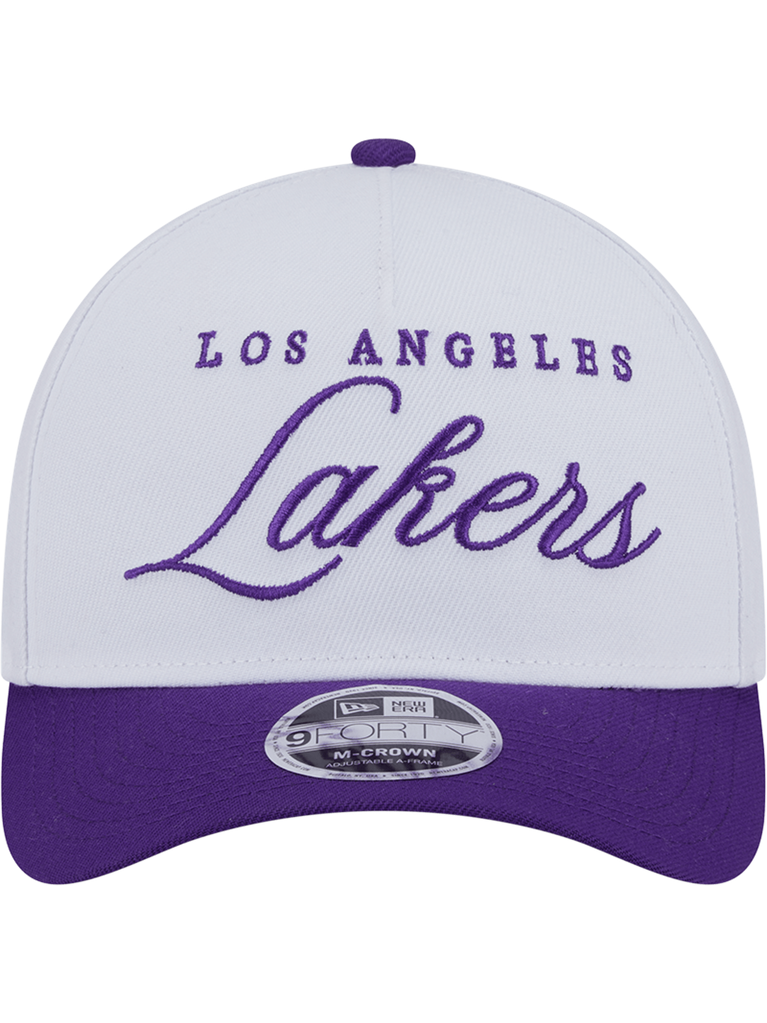 New Era Caps Los Angeles Lakers New Era NBA 25 Draft 9FORTY M-Crown A-Frame Snapback Hat - White