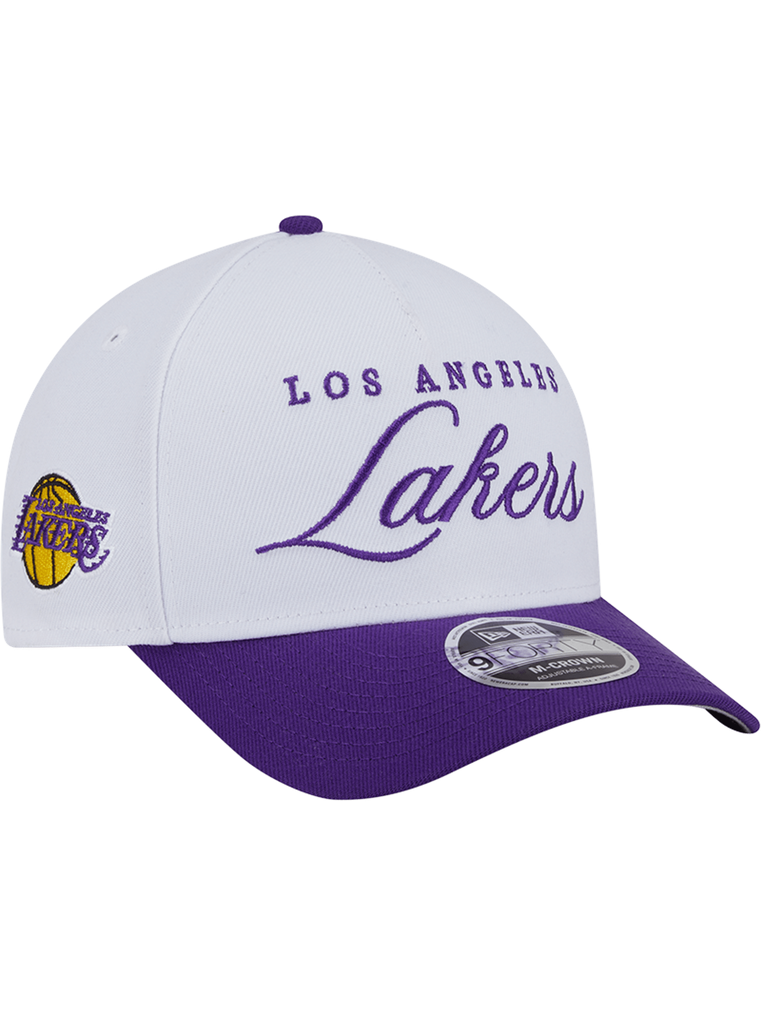 New Era Caps Los Angeles Lakers New Era NBA 25 Draft 9FORTY M-Crown A-Frame Snapback Hat - White