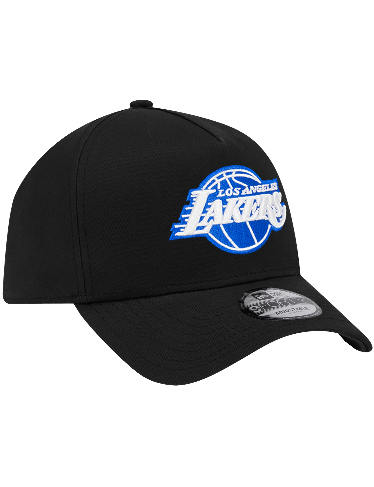New Era Caps Los Angeles Lakers New Era NBA 9FORTY Royal Outline A-Frame Snapback Hat - Black