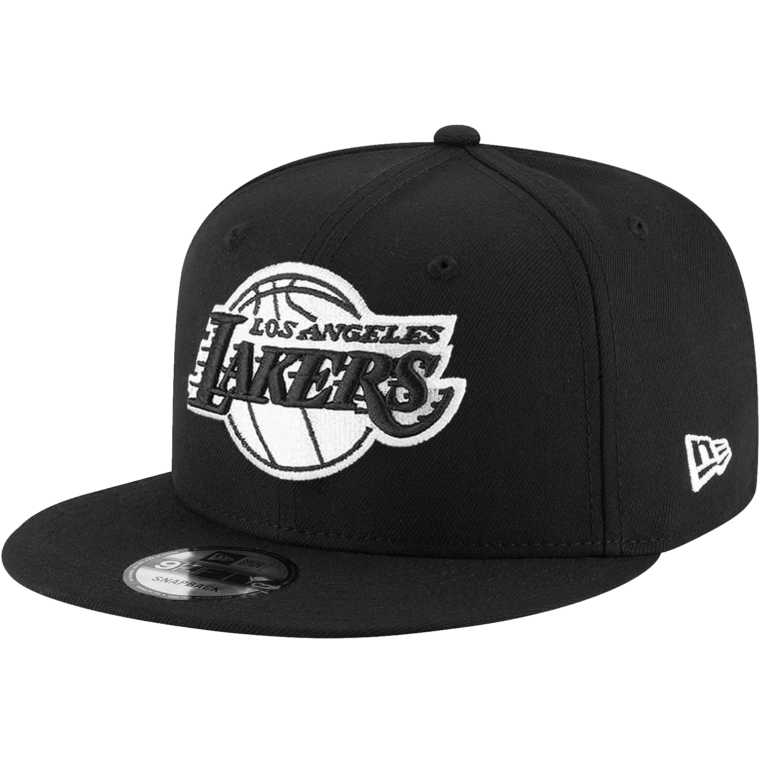 New Era Caps Los Angeles Lakers New Era NBA Black & White 9FIFTY Snapback Hat