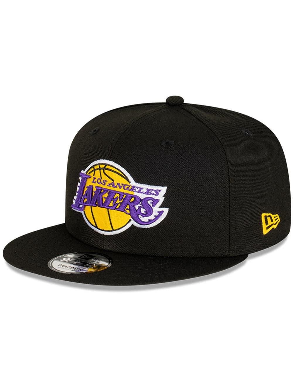 New Era Caps Los Angeles Lakers New Era NBA Champs Patch 9FIFTY Snapback Hat - Black
