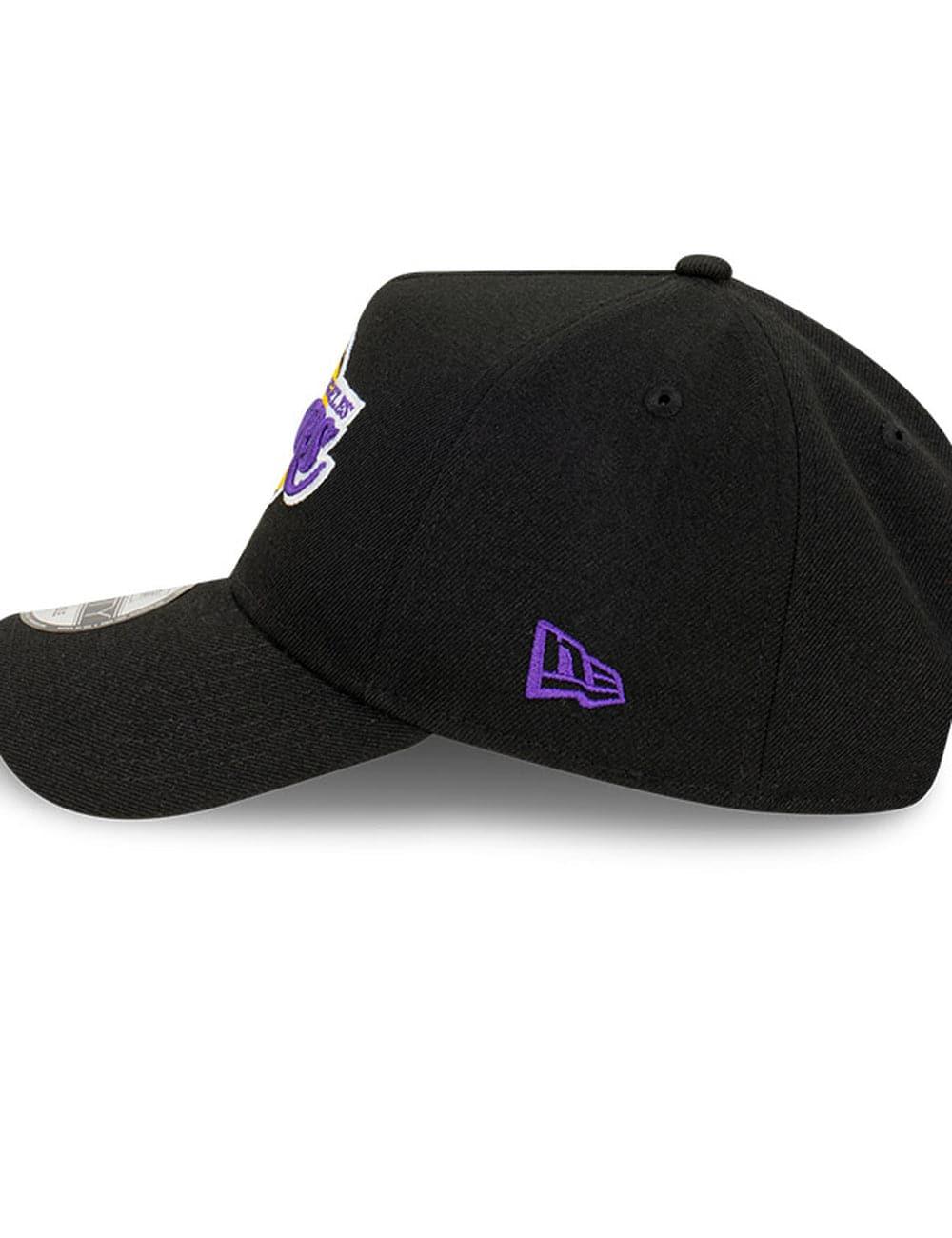 New Era Caps Los Angeles Lakers New Era NBA Champs Patch 9FORTY A-Frame Snapback Hat - Black