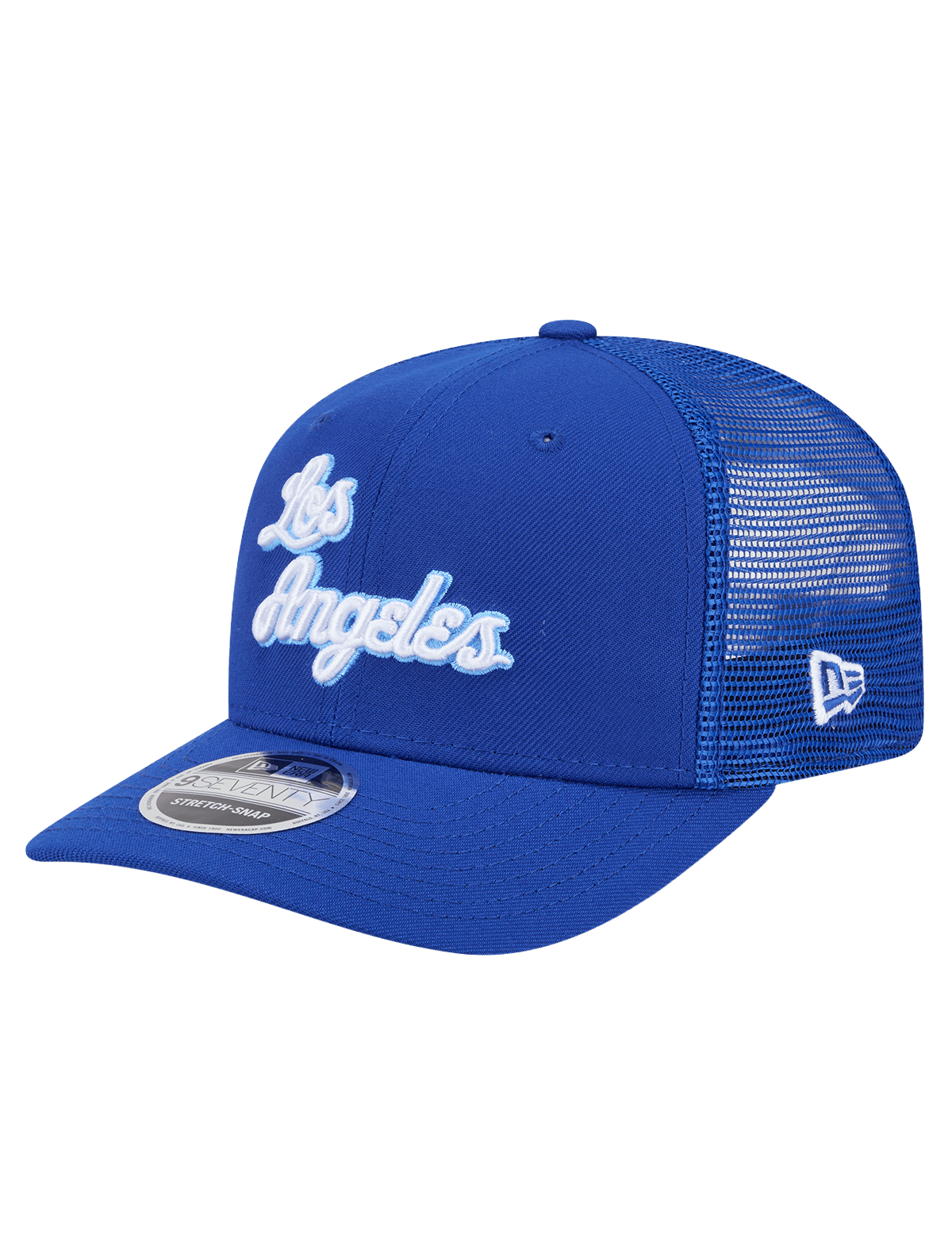 New Era Caps Los Angeles Lakers New Era NBA HWC 9SEVENTY Trucker Stretch Snapback Hat - Blue