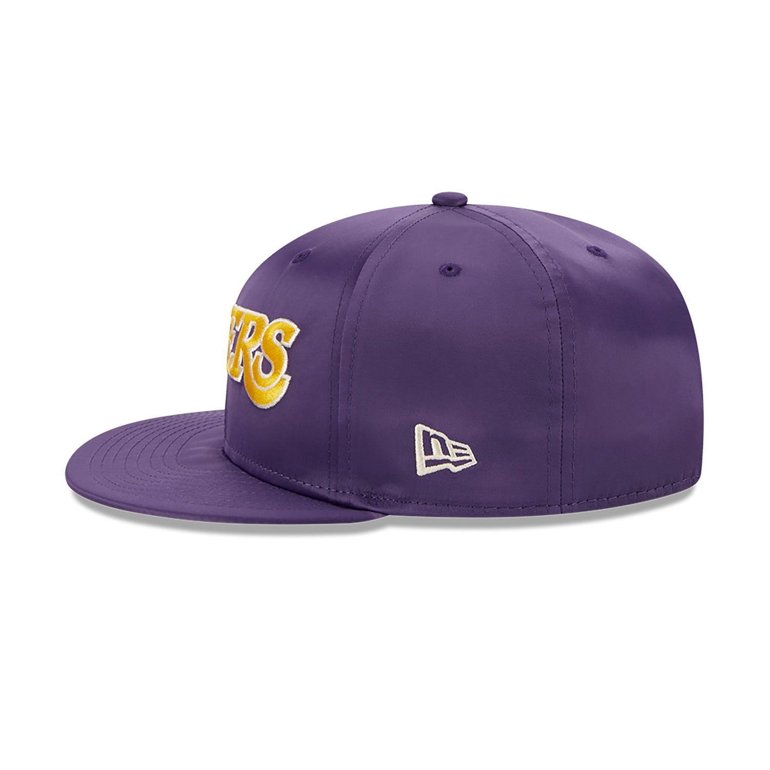 New Era Caps Los Angeles Lakers New Era NBA Satin Champs 9FIFTY Snapback Hat - Purple
