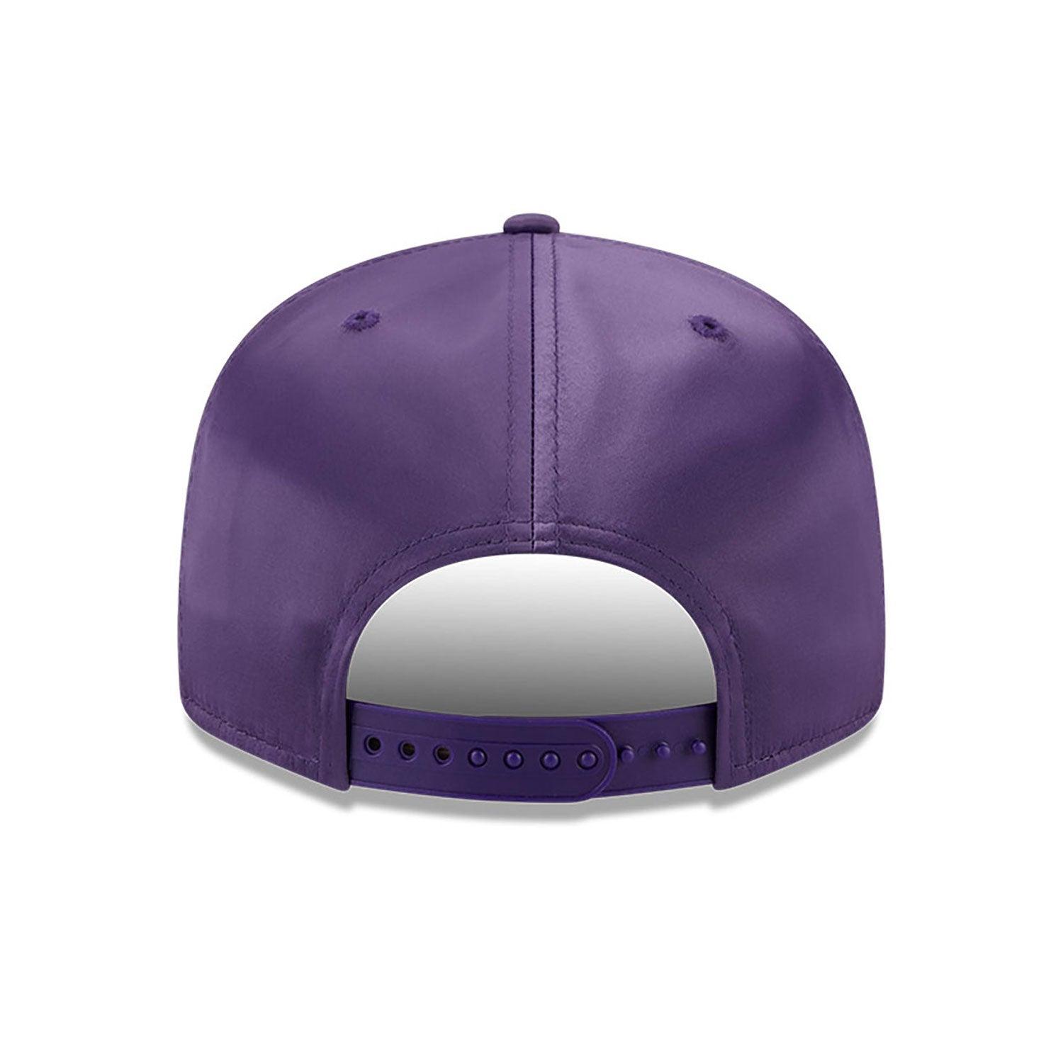 New Era Caps Los Angeles Lakers New Era NBA Satin Champs 9FIFTY Snapback Hat - Purple