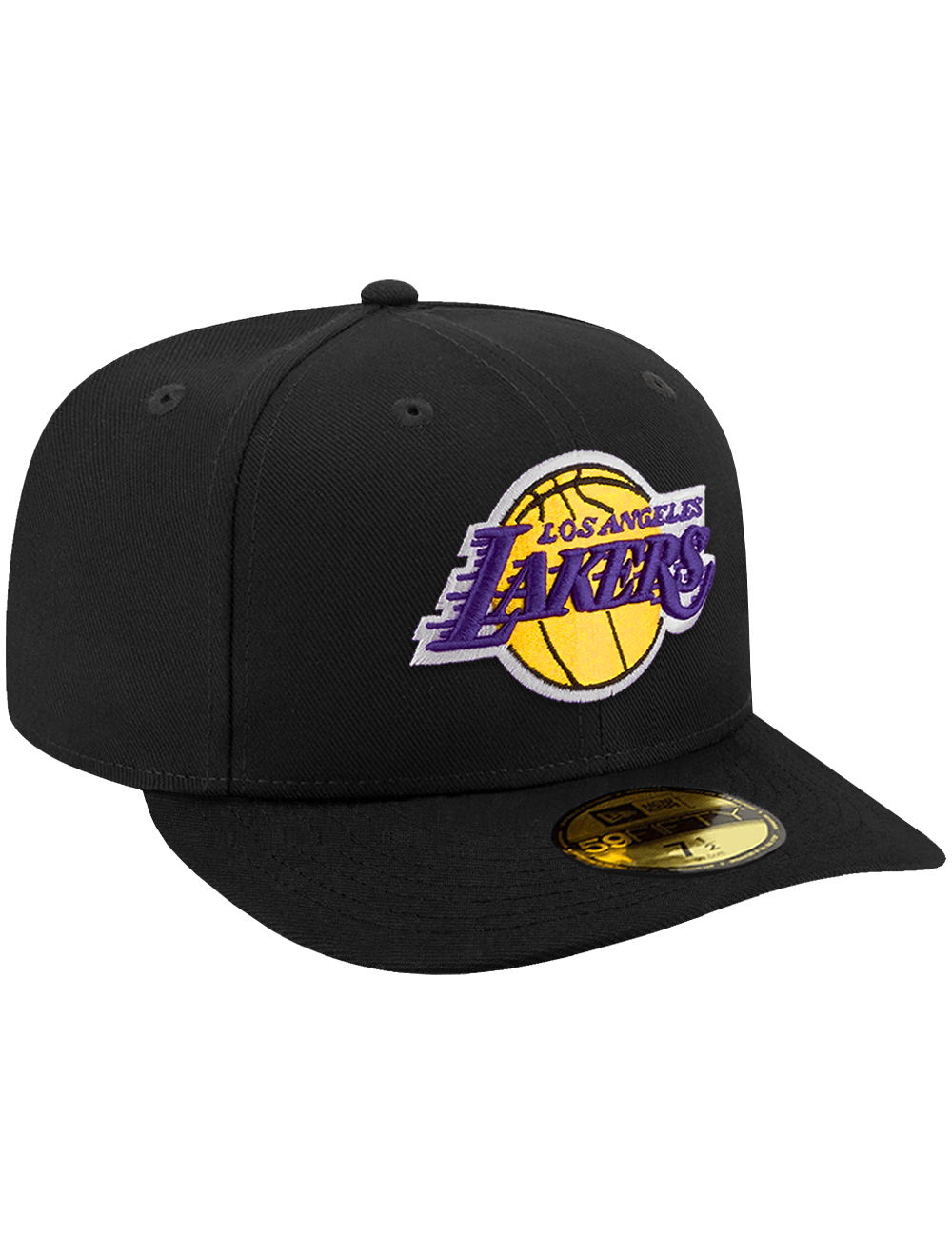 New Era Caps Los Angeles Lakers New Era NBA Team 59FIFTY Pre-Curved Fitted Hat - Black