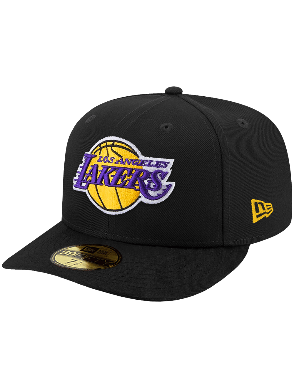 New Era Caps Los Angeles Lakers New Era NBA Team 59FIFTY Pre-Curved Fitted Hat - Black