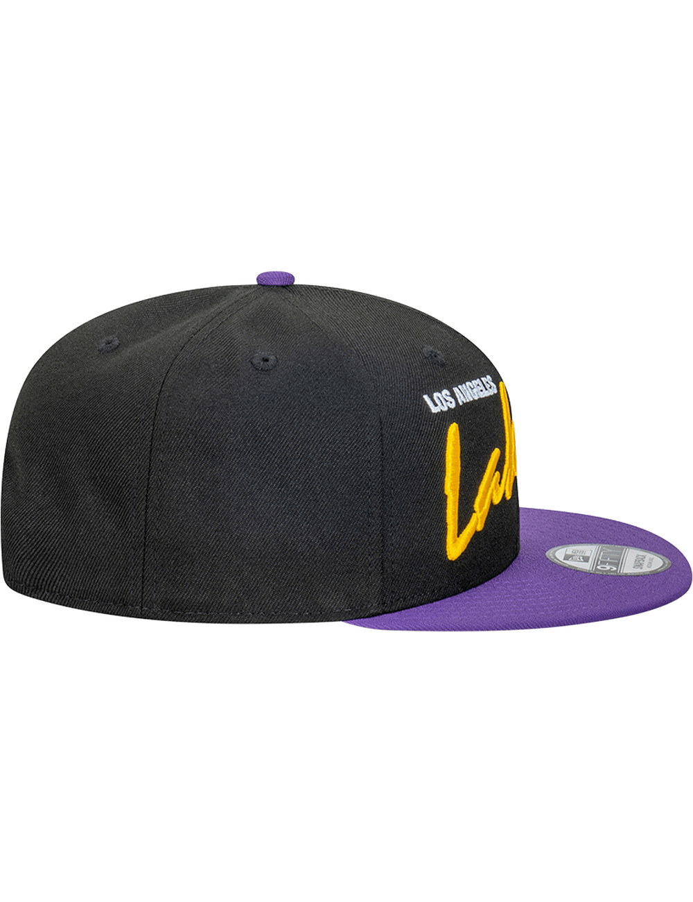 New Era Caps Los Angeles Lakers New Era NBA Vintage Script 9FIFTY Snapback Hat - Black