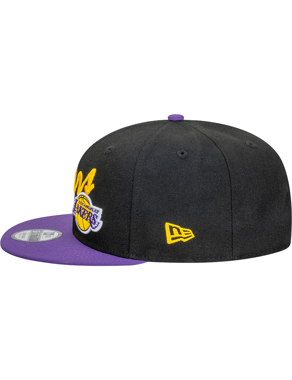 New Era Caps Los Angeles Lakers New Era NBA Vintage Script 9FIFTY Snapback Hat - Black