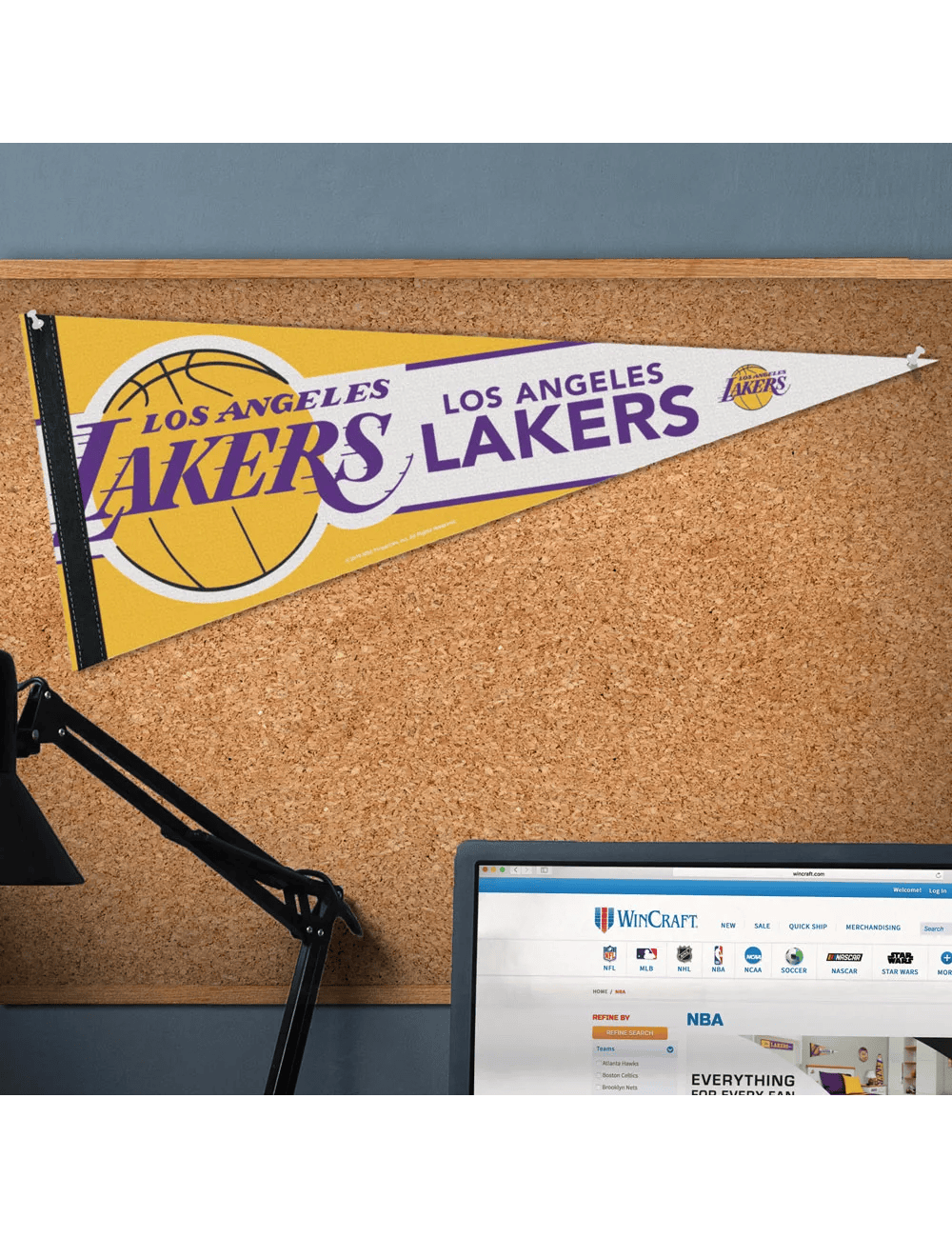 Wincraft Accessories Los Angeles Lakers Wincraft NBA 12 x 30" Premium Felt Pennant