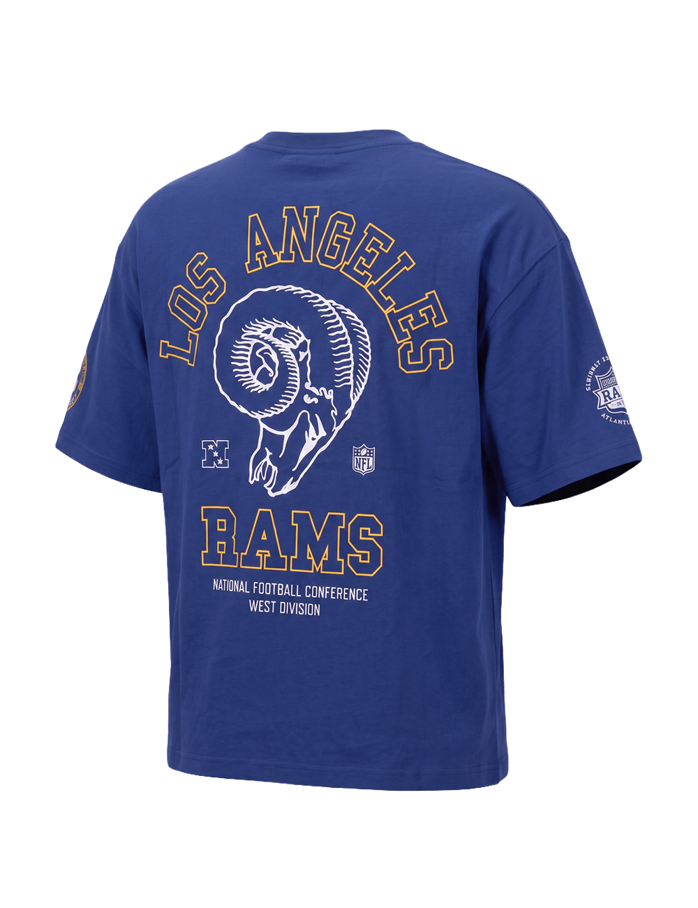 Mitchell And Ness T-Shirts Los Angeles Rams Mitchell & Ness NFL 25th Ann Box Fit Vintage T-Shirt - Blue