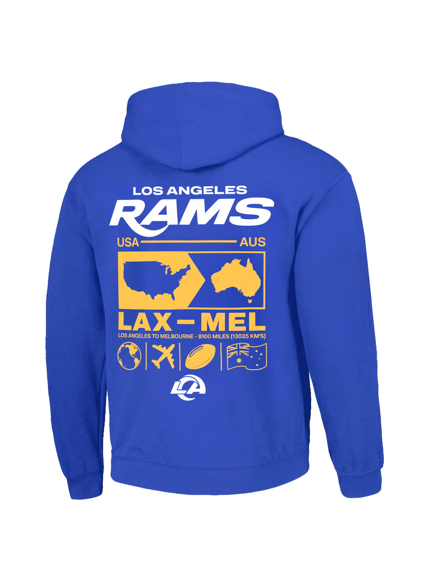 New Era Jumpers Los Angeles Rams New Era NFL 26 Melbourne Game LAX > MEL Hoodie Jumper - Blue
