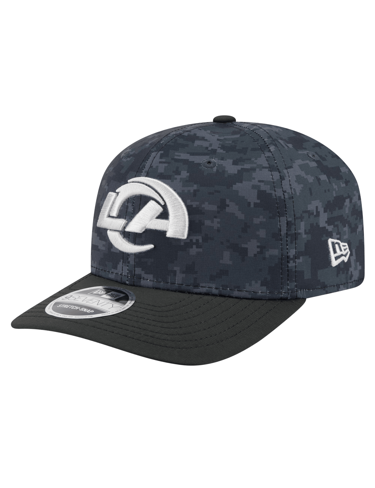 New Era Caps OSFM Los Angeles Rams New Era NFL 26 Salute To Service 9SEVENTY Sideline Stretch Snapback Hat