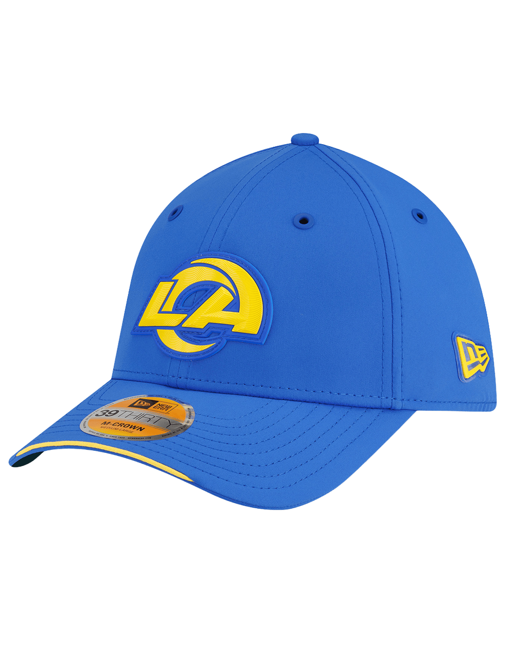 New Era Caps Los Angeles Rams New Era NFL 26 Sideline 39THIRTY M-Crown Stretch-Fit Hat - Blue