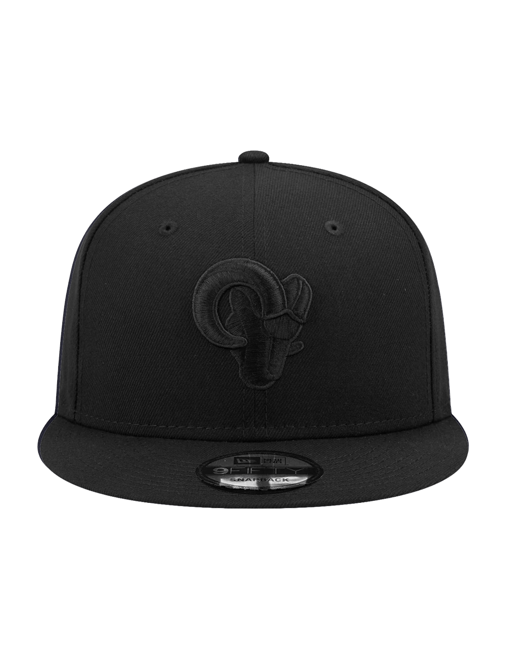 New Era Caps Los Angeles Rams New Era NFL Black On Black 9FIFTY Snapback Hat - Black