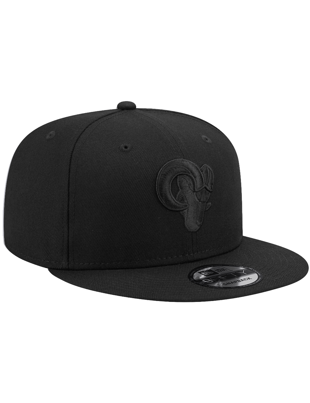New Era Caps Los Angeles Rams New Era NFL Black On Black 9FIFTY Snapback Hat - Black