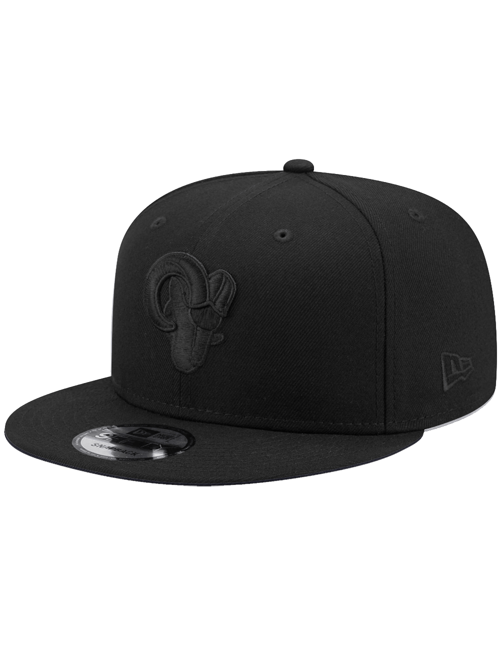 New Era Caps Los Angeles Rams New Era NFL Black On Black 9FIFTY Snapback Hat - Black