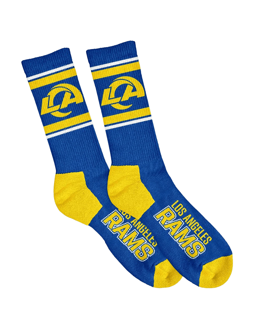 NFL Branded Socks US Mens Shoe Size 7-11 Los Angeles Rams NFL Team Issue Crew Socks