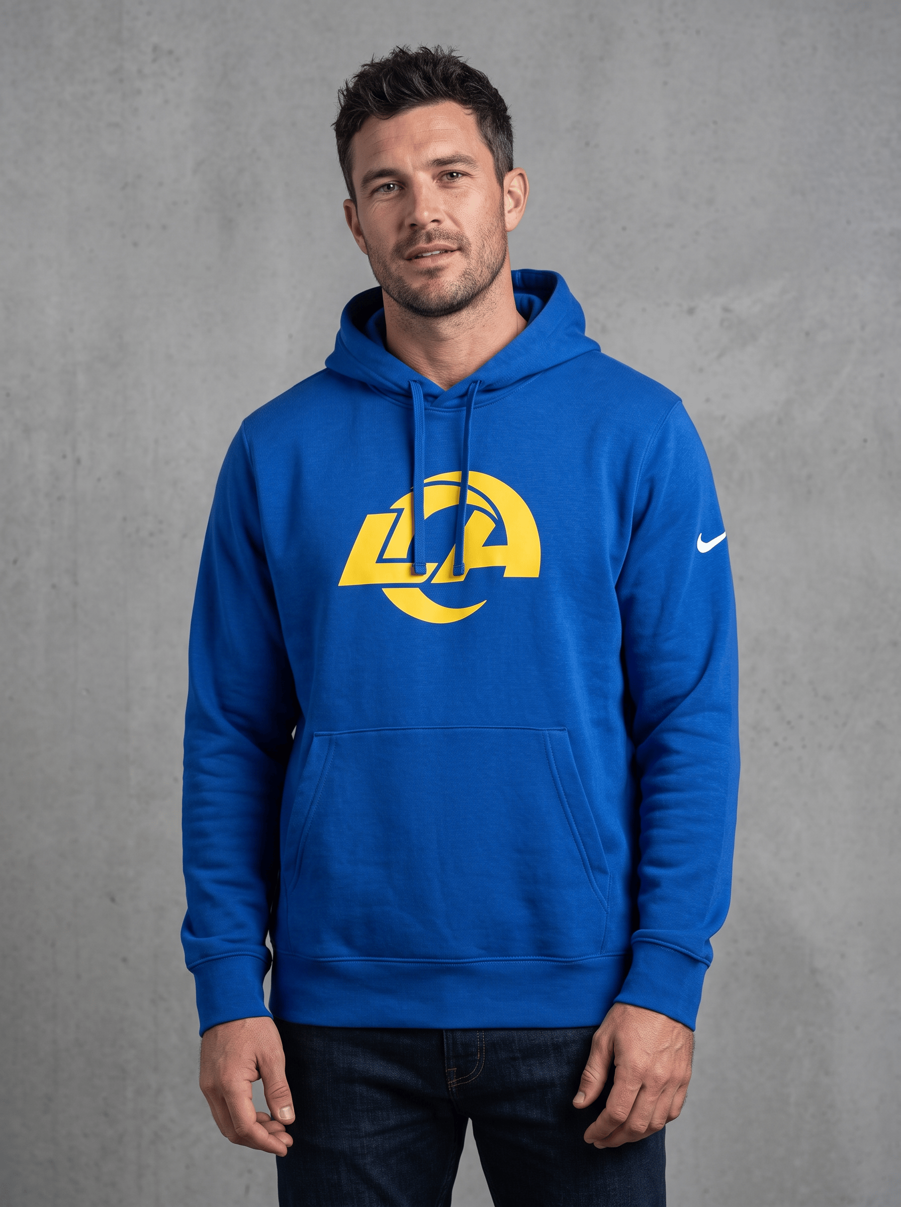 Nike Jumpers Los Angeles Rams Nike NFL Club Logo Hoodie Jumper - Blue