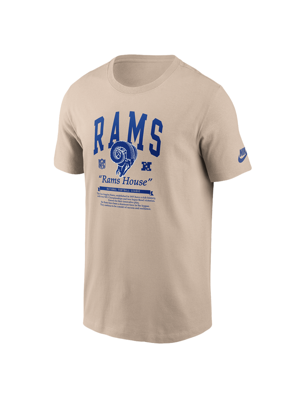 Nike T-Shirts Los Angeles Rams Nike NFL Rewind 2 Hit T-Shirt - Sand