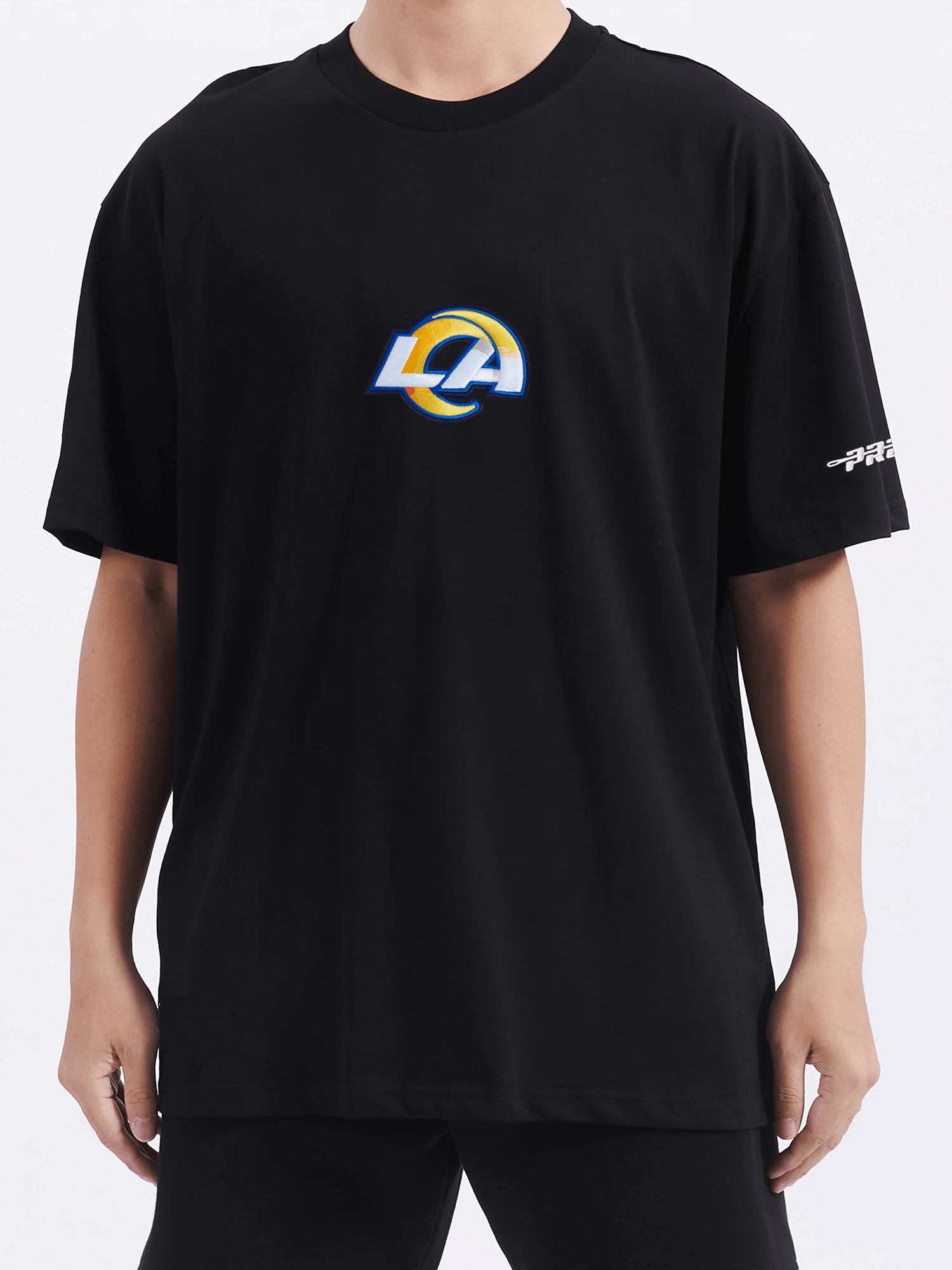 Pro Standard T-Shirts Los Angeles Rams Pro Standard NFL Icon Drop Shoulder T-Shirt - Black