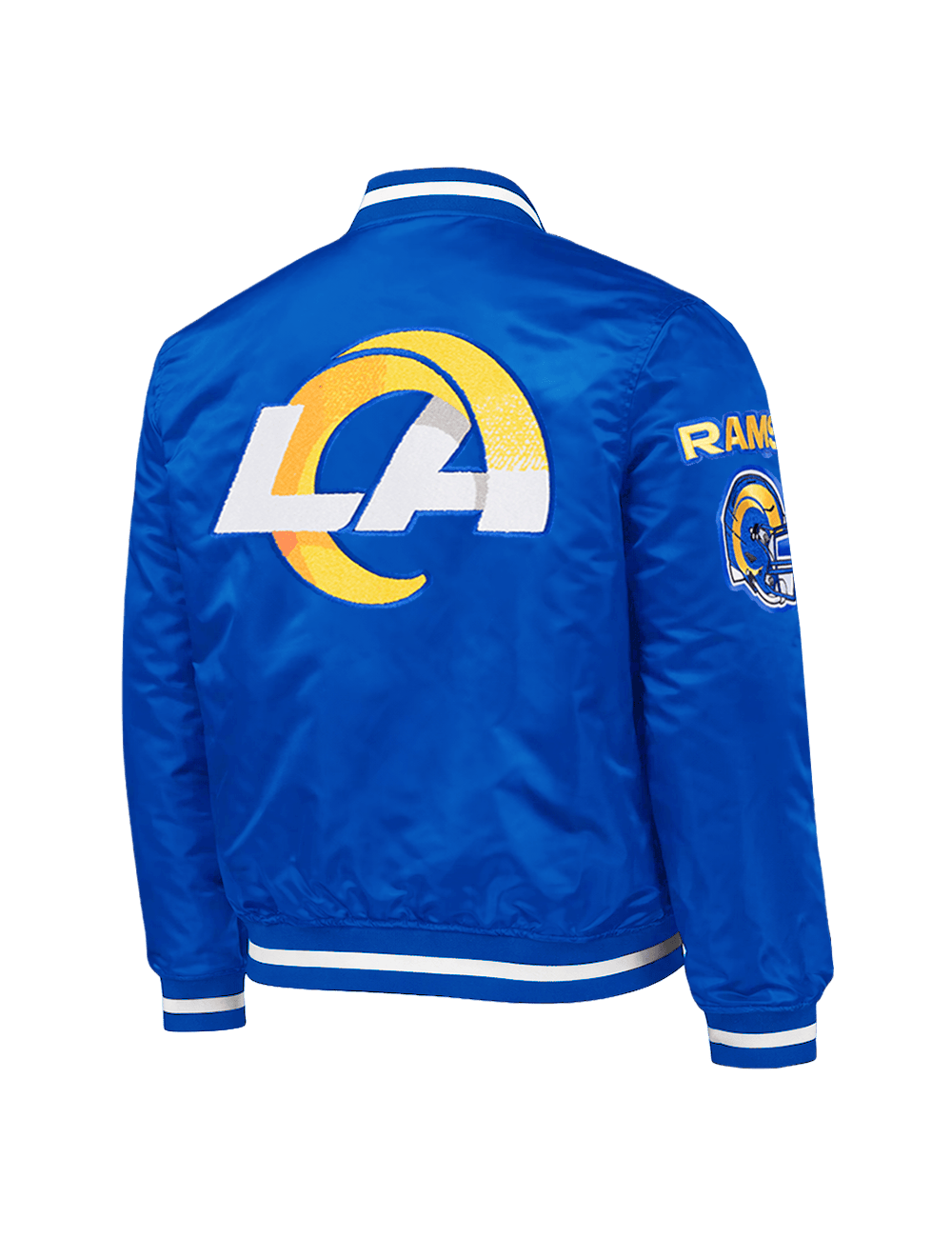 Pro Standard Jackets Los Angeles Rams Pro Standard NFL Mash Up Rib Satin Jacket - Blue