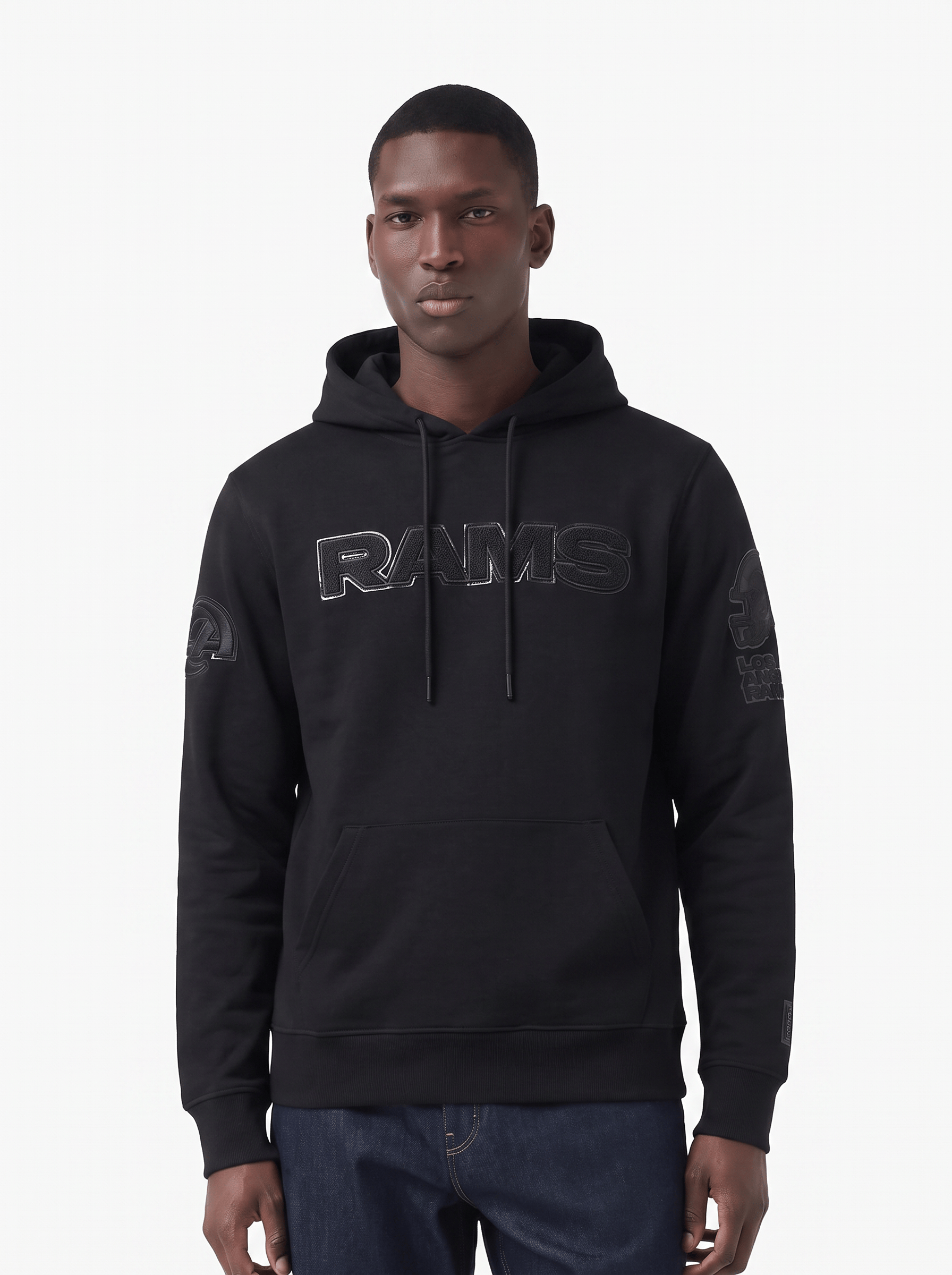 Pro Standard Jumpers Los Angeles Rams Pro Standard NFL Triple Black Pullover Hoodie - Black