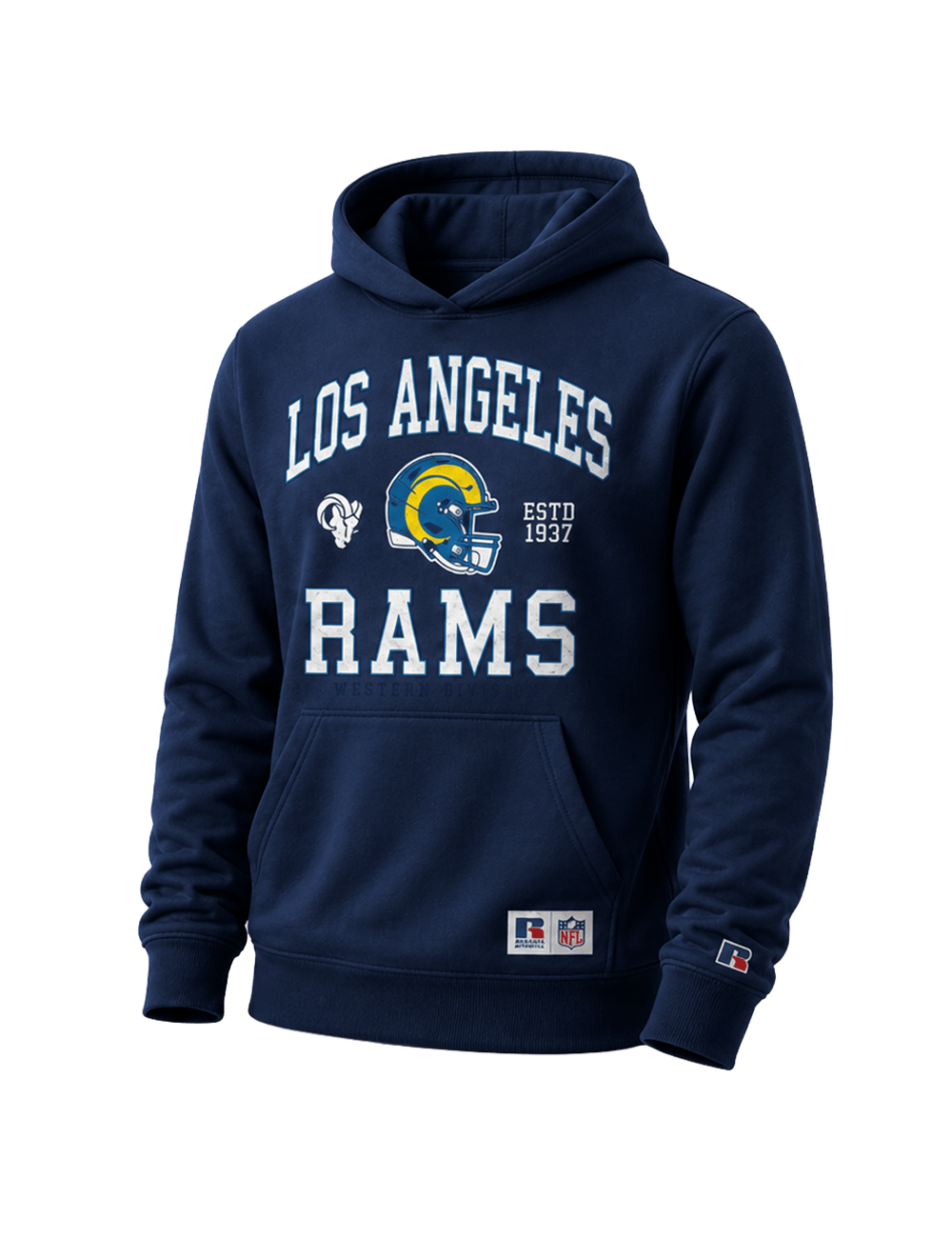 Russell Athletic Jumpers Los Angeles Rams Russell Athletic NFL Retro Arch Hoodie Jumper - Navy