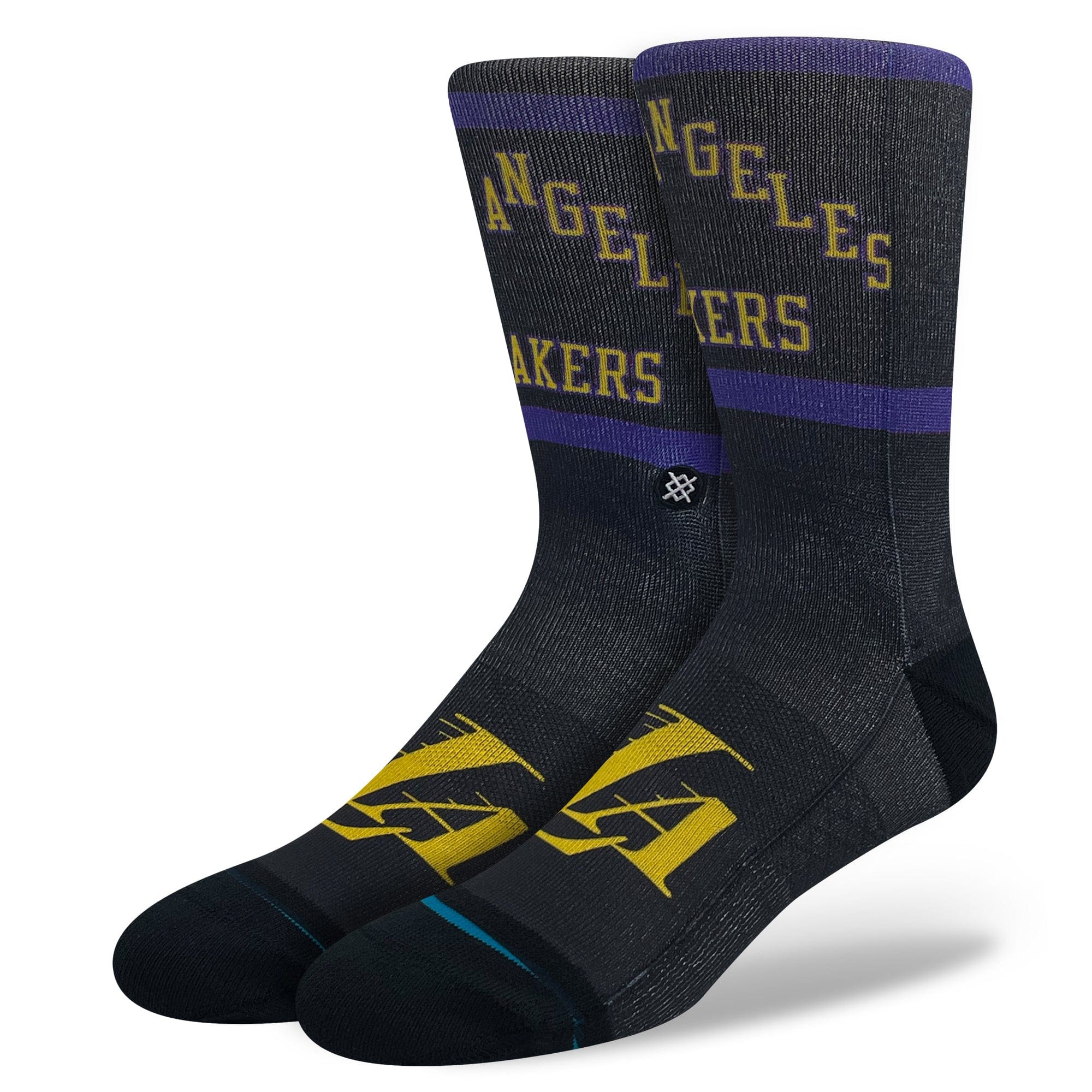Stance Socks Large (9-12 US) Los Angles Lakers Stance NBA 24 City Edition Crew Socks