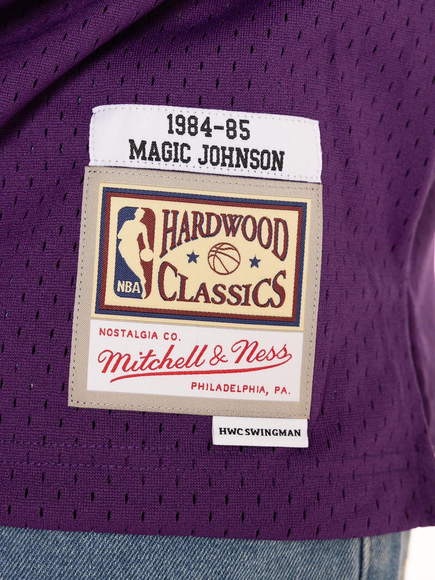 Mitchell And Ness Jerseys Magic Johnson Los Angeles Lakers Mitchell & Ness NBA 84-85 Swingman Jersey - Purple
