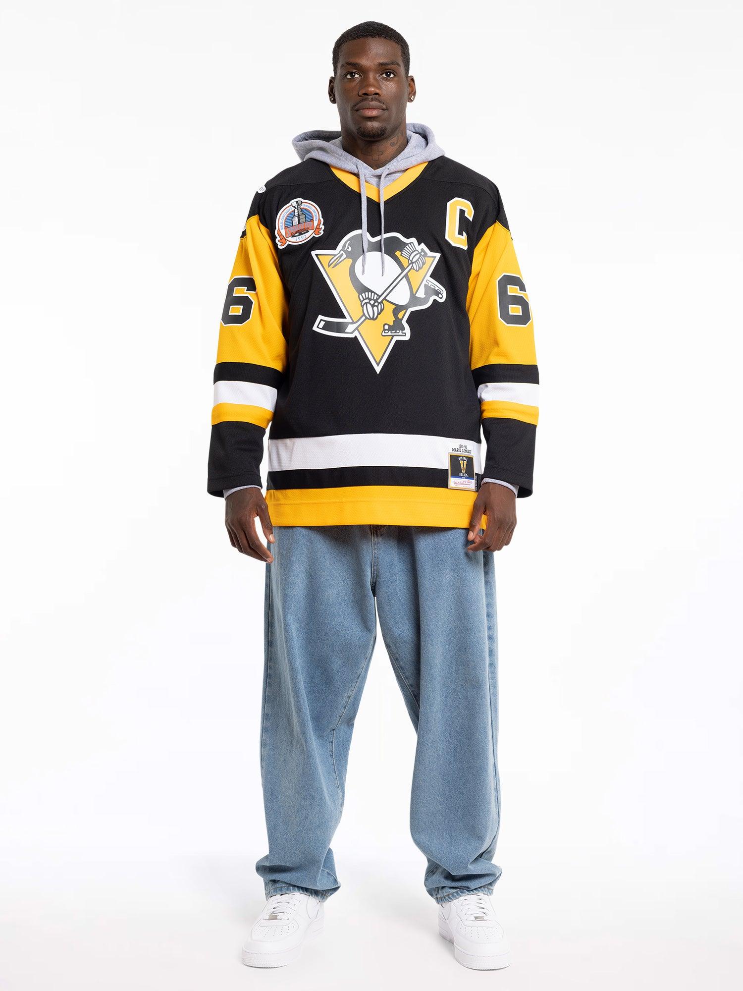 Mitchell And Ness Jerseys Mario Lemieux Pittsburgh Penguins Mitchell & Ness NHL 91-92 Blue Line Jersey