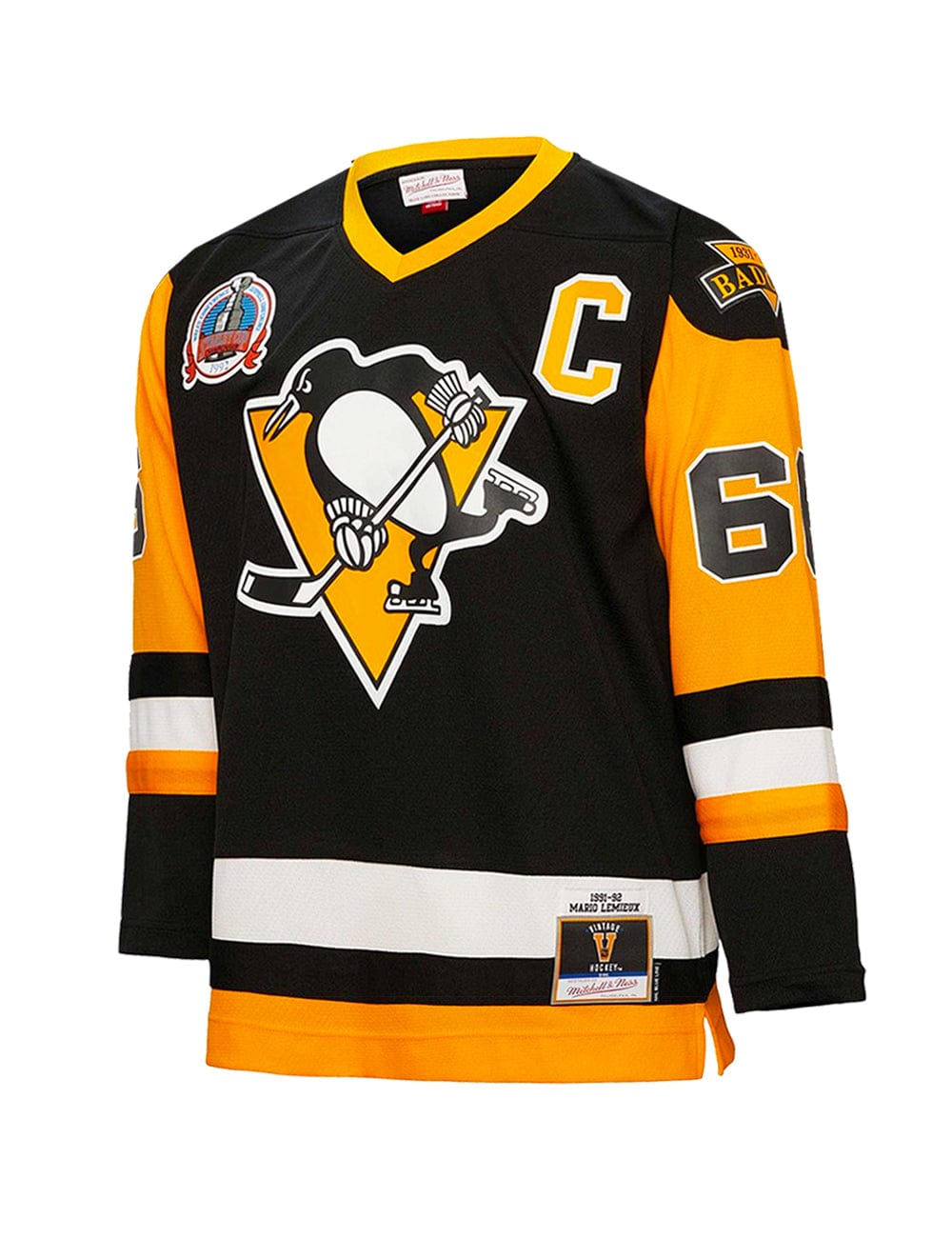 Mitchell And Ness Jerseys Mario Lemieux Pittsburgh Penguins Mitchell & Ness NHL 91-92 Blue Line Jersey