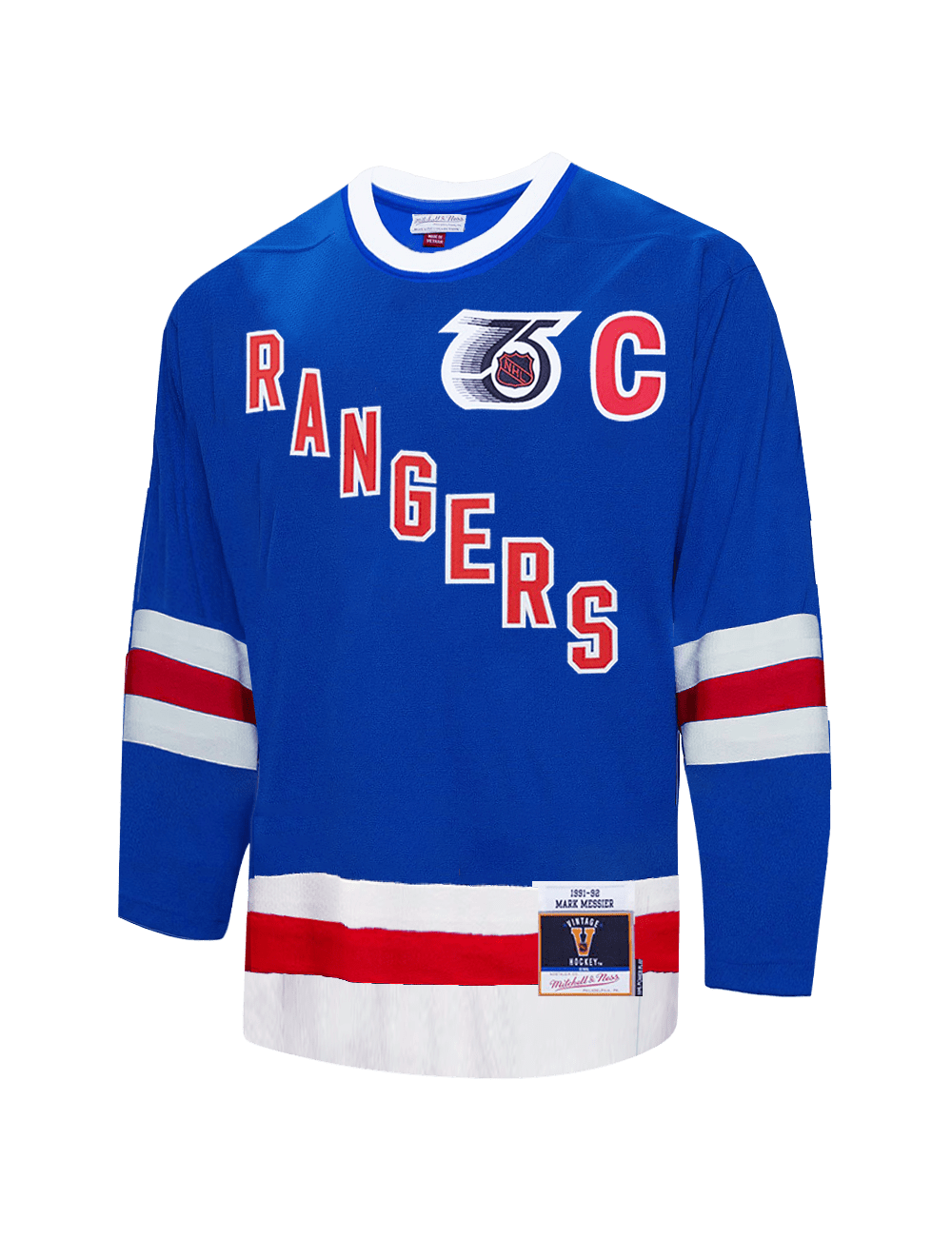 Mitchell And Ness Jerseys Mark Messier New York Rangers Mitchell & Ness NHL 91-92 Power Play Jersey - Blue