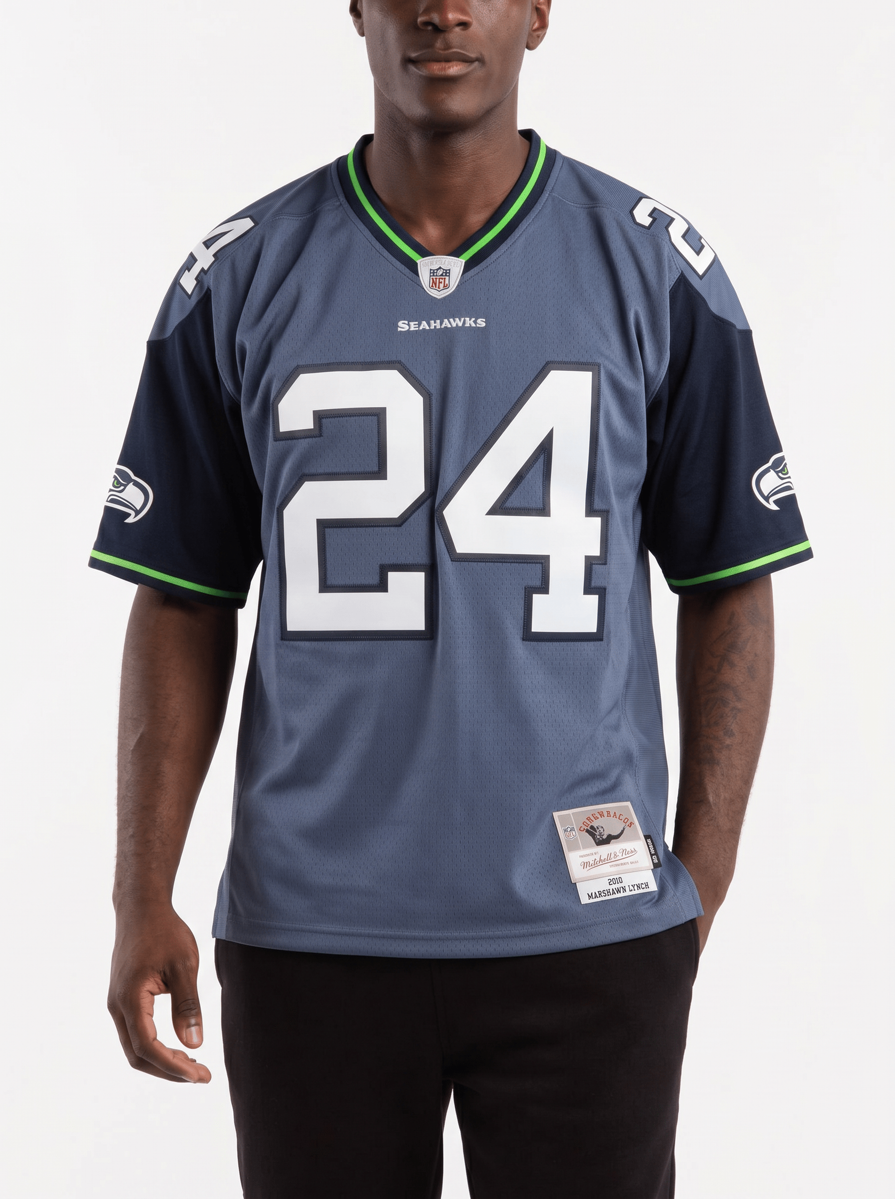 Mitchell And Ness Jerseys Marshawn Lynch Seattle Seahawks Mitchell & Ness NFL 2010 Legacy Jersey - Blue