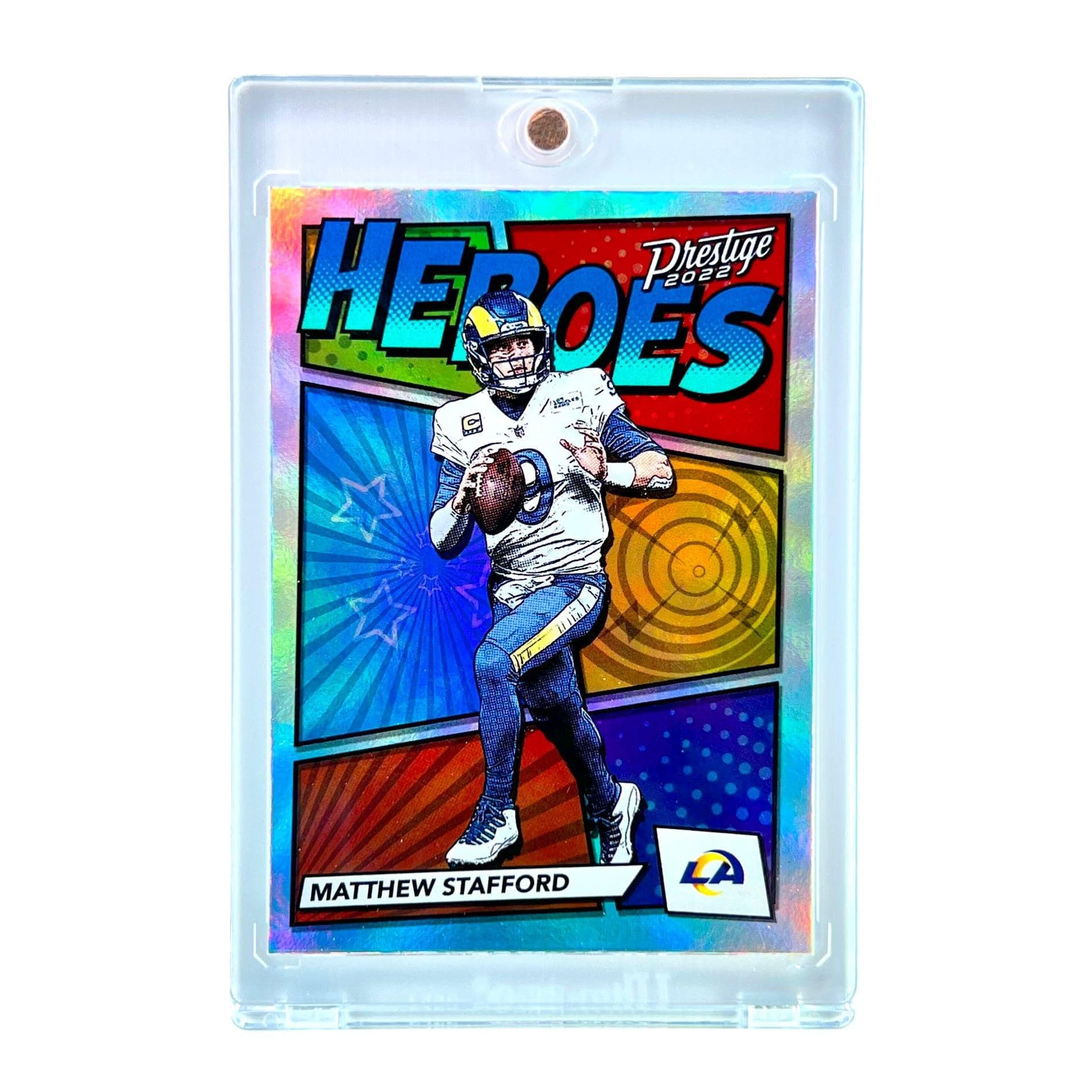 Panini Cards Matthew Stafford Los Angeles Rams Panini NFL 22 Prestige Heroes Insert Card