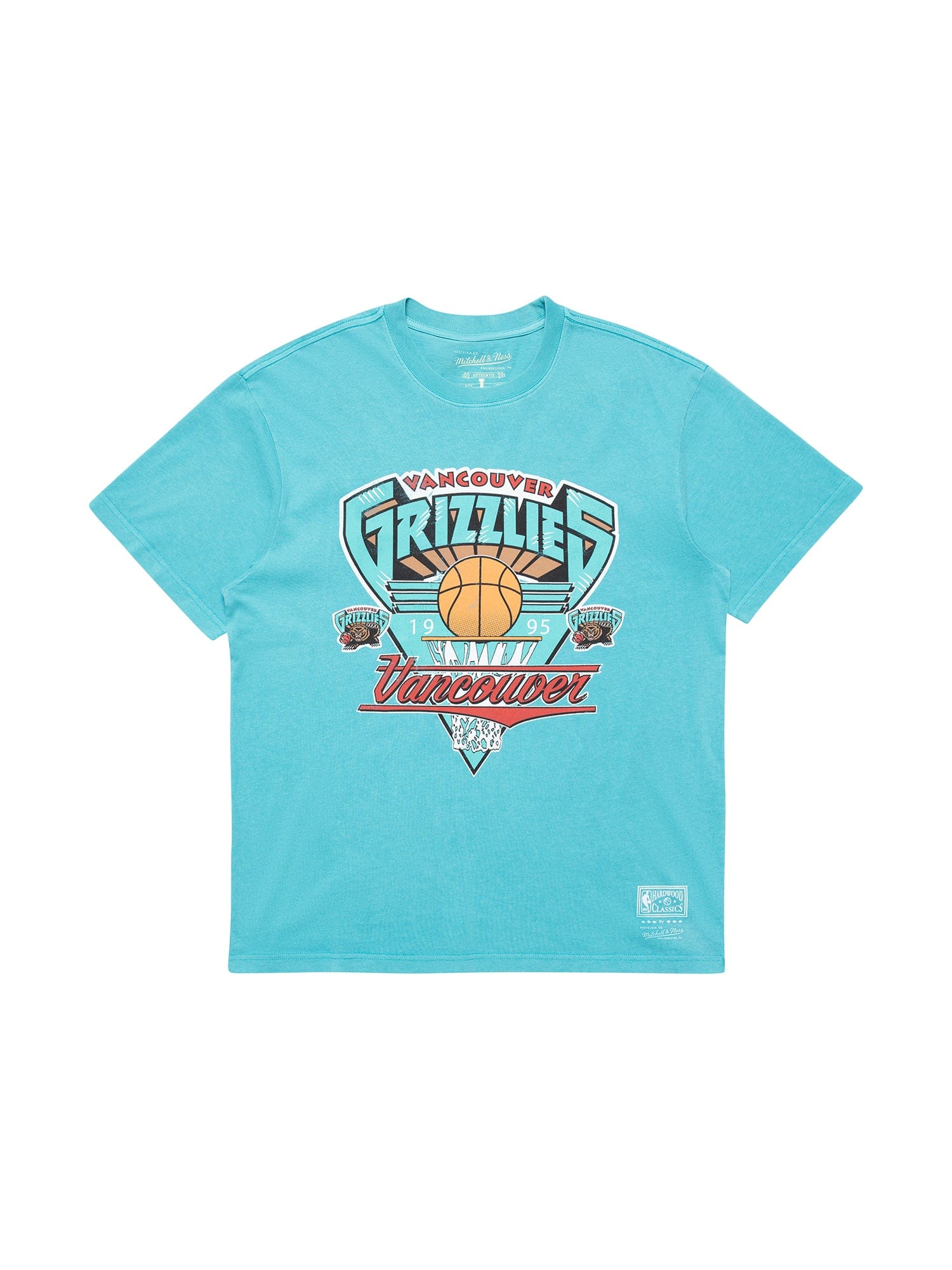 Mitchell And Ness T-Shirts Memphis Grizzlies Mitchell & Ness NBA 96 Season Vintage T-Shirt - Faded Teal